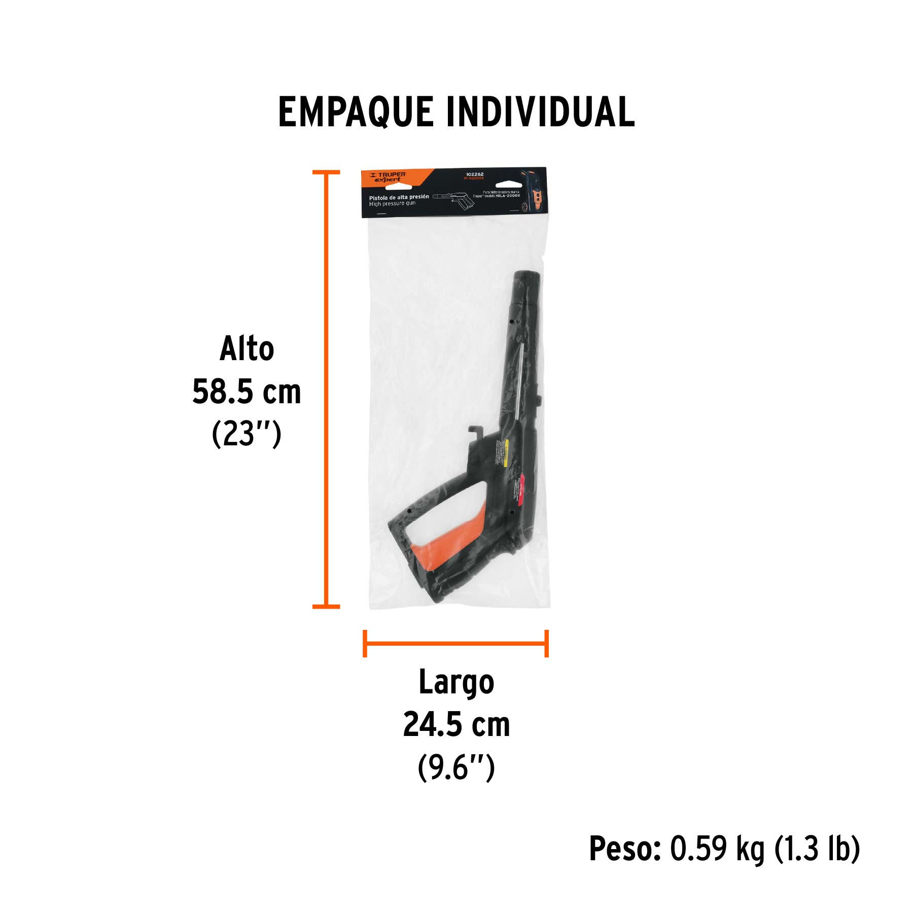 Pistola para HILA-2000X, TRUPER EXPERT - Empaque