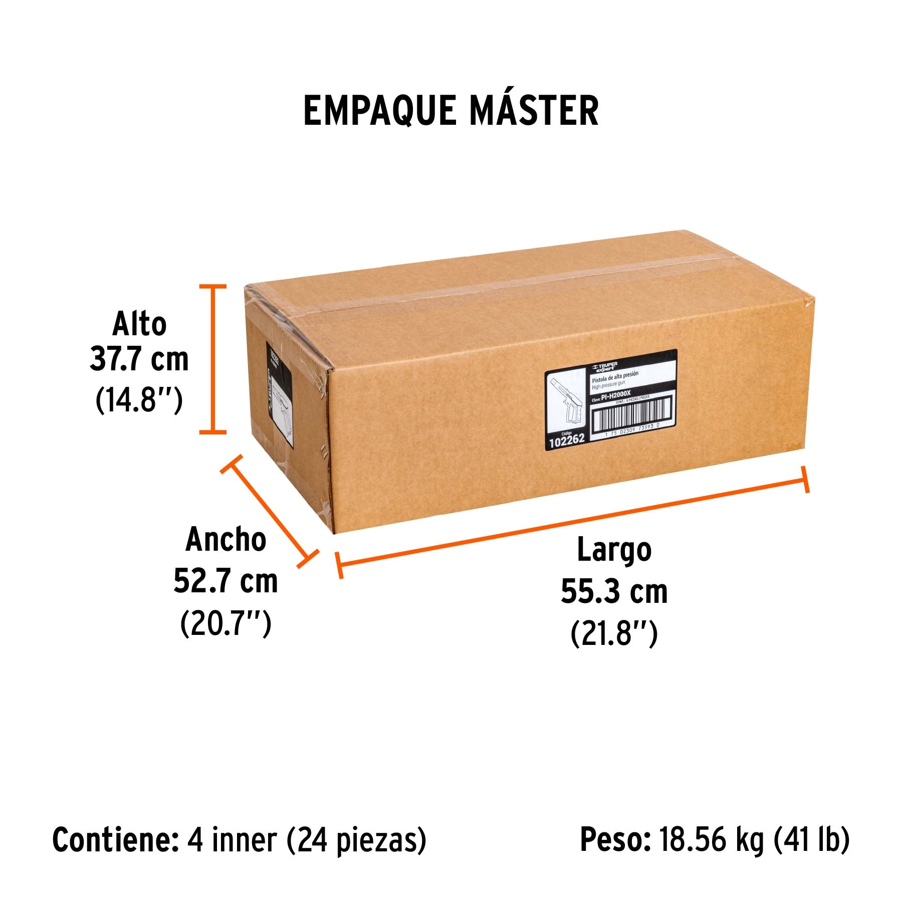 Pistola para HILA-2000X, TRUPER EXPERT - Empaque