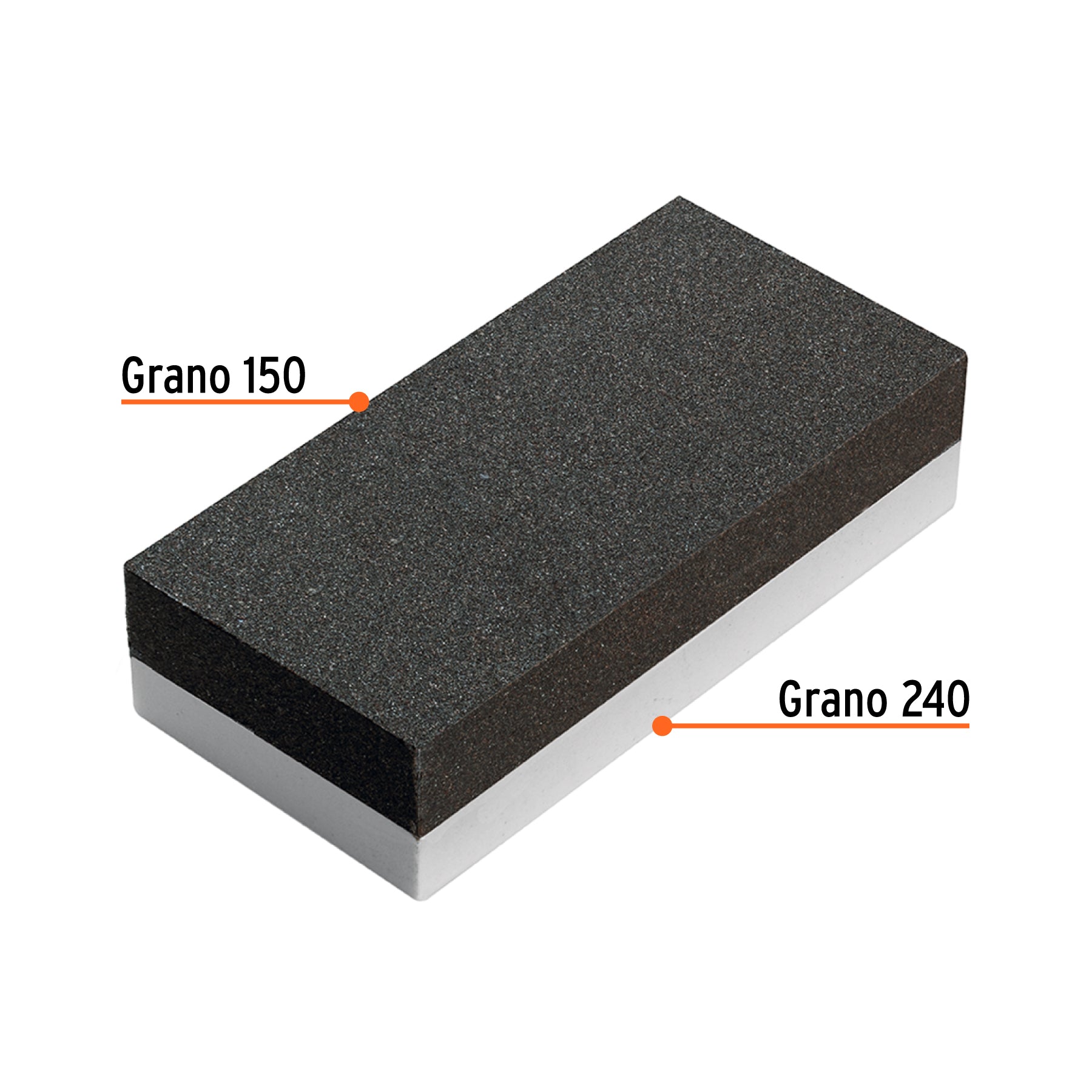 Piedra para asentar 100 mm, doble grano 150 y 240, TRUPER