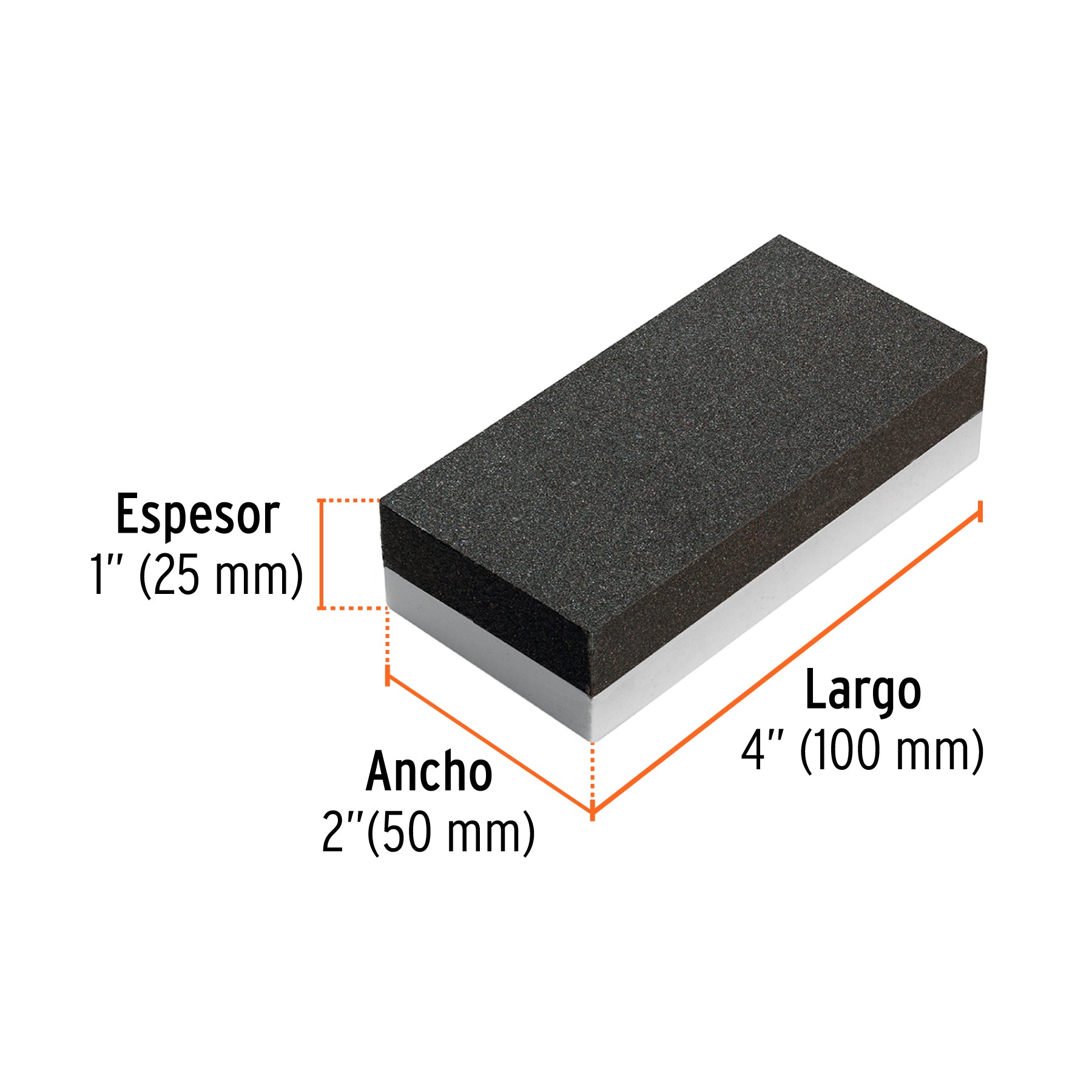 Piedra para asentar 100 mm, doble grano 150 y 240, TRUPER