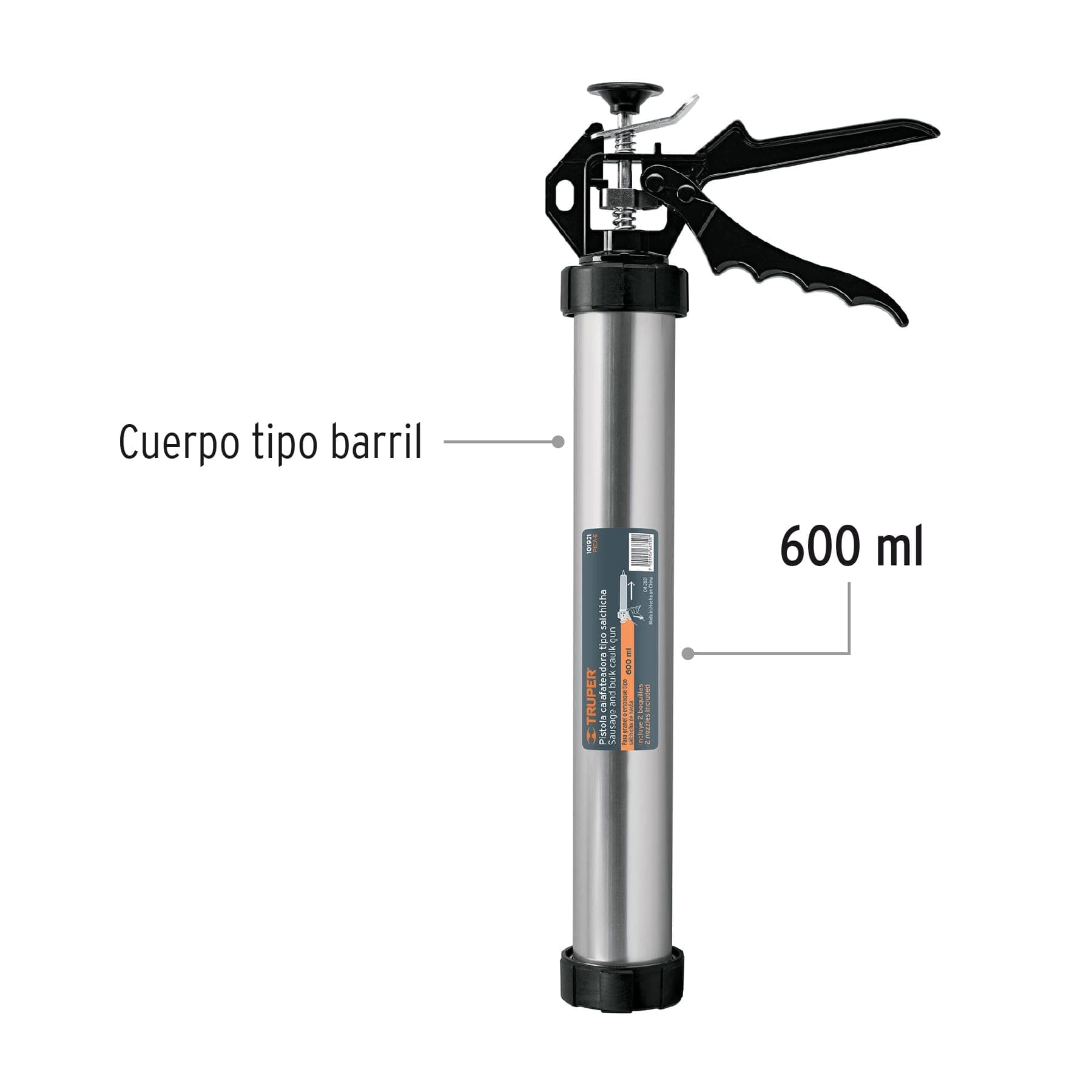 Pistola calafateadora para salchicha de 600 ml, TRUPER