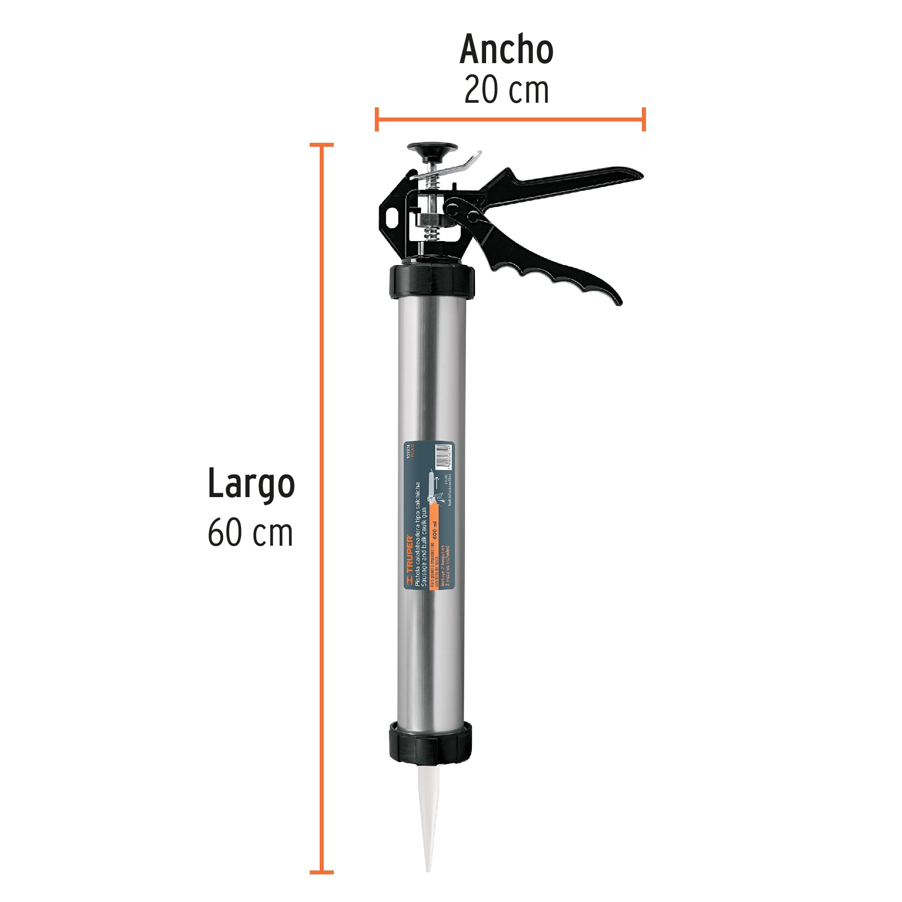 Pistola calafateadora para salchicha de 600 ml, TRUPER