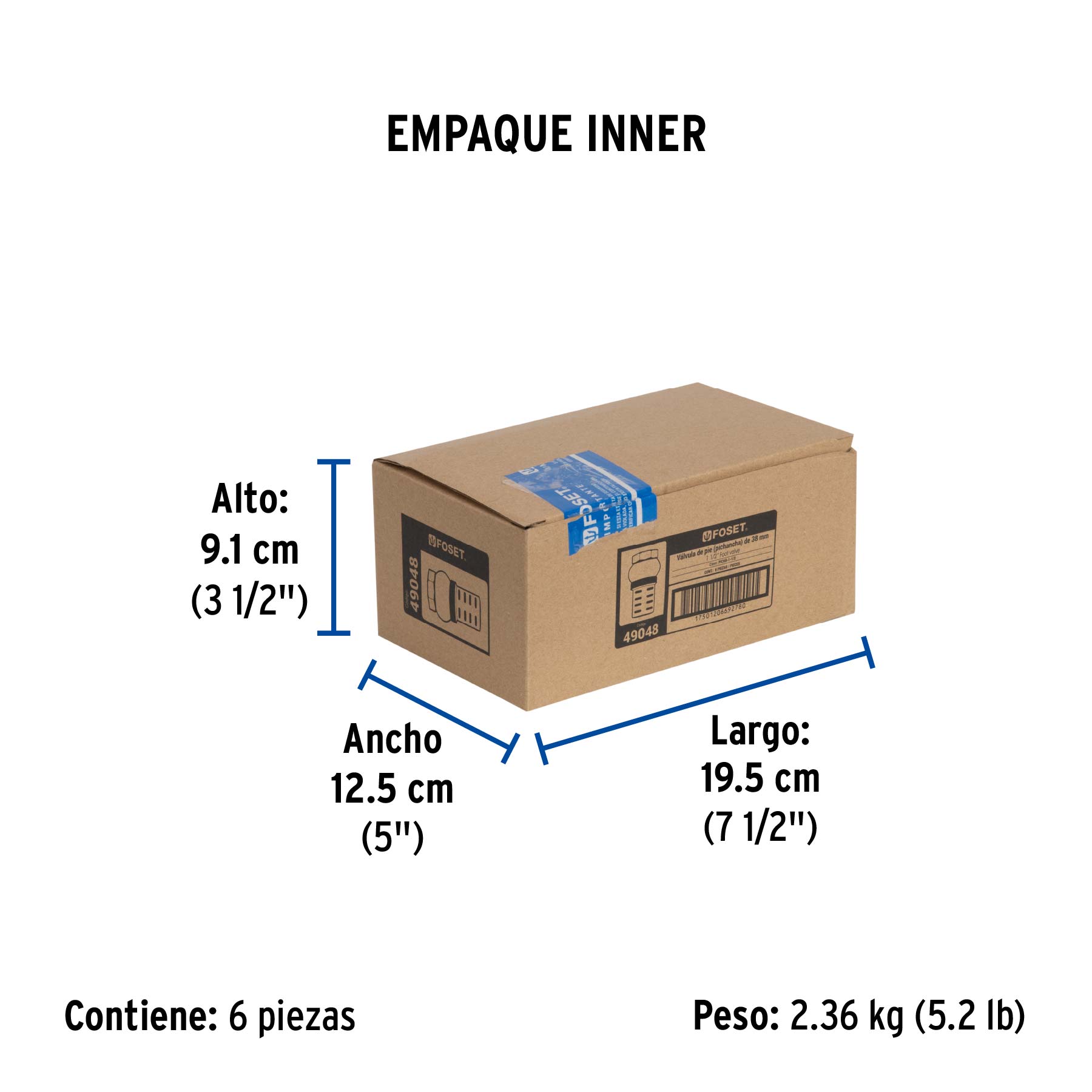 Pichancha con rejilla de latón 1-1/2", FOSET - Empaque