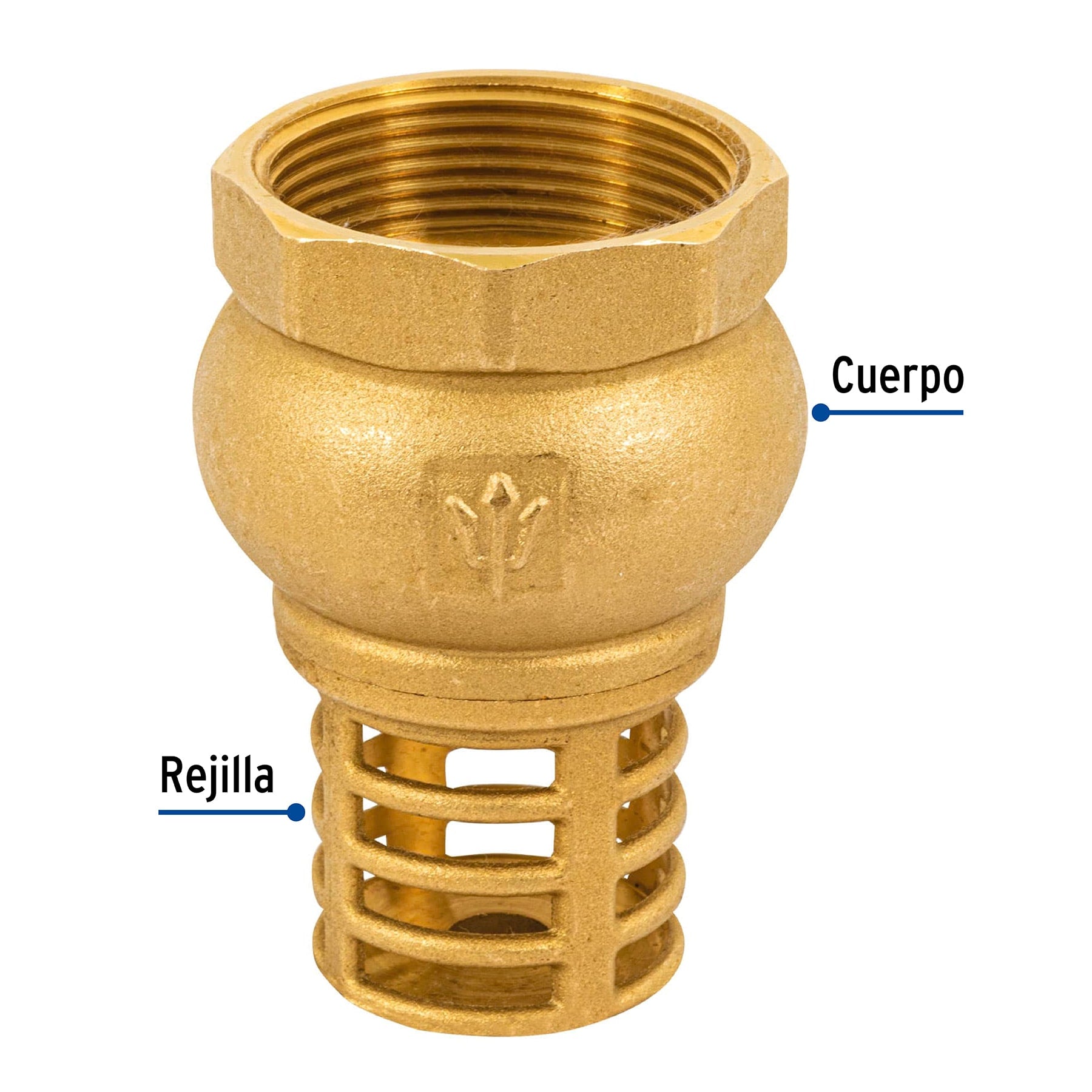 Pichancha con rejilla de latón 1-1/2", FOSET
