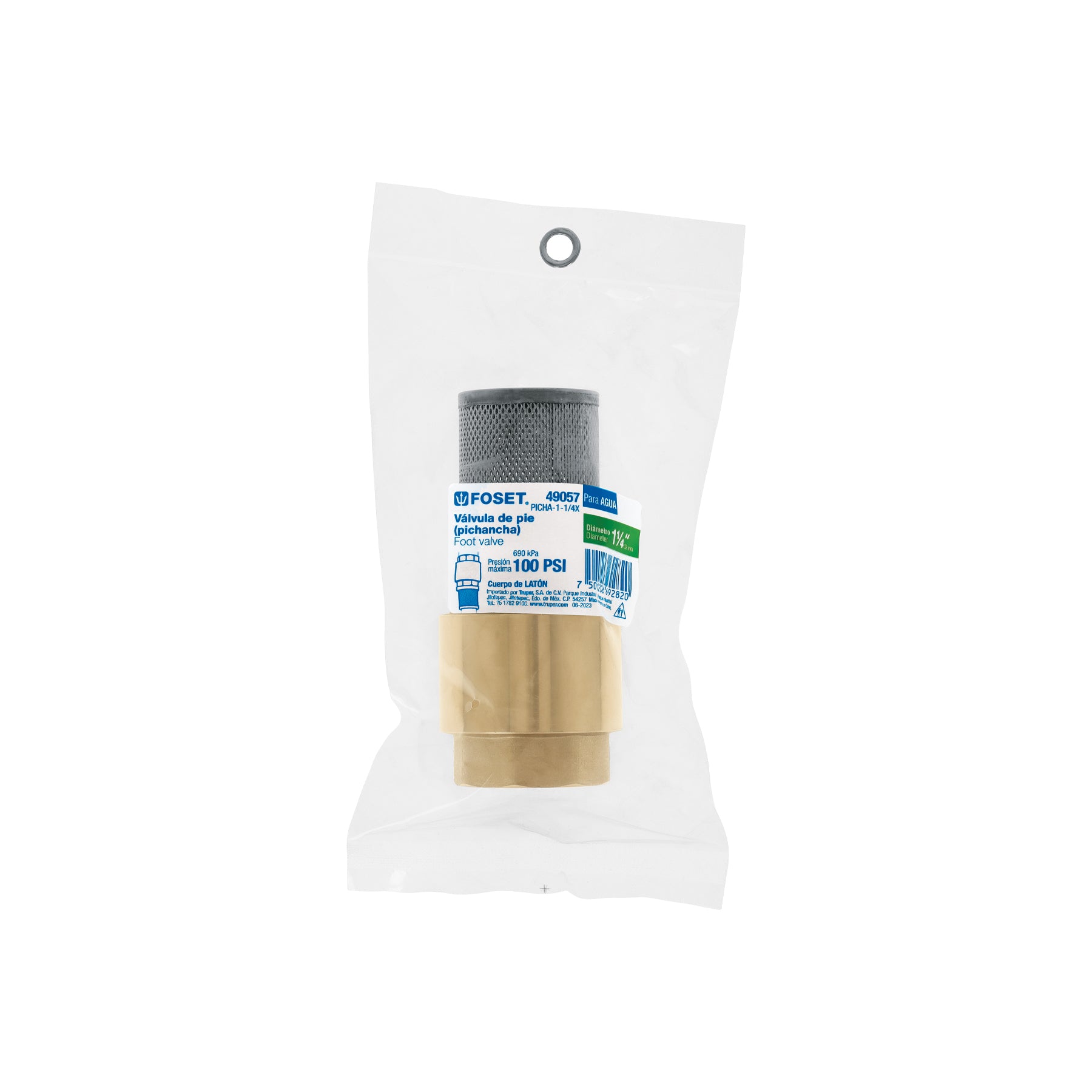 Pichancha con rejilla acero inoxidable 1-1/4", FOSET