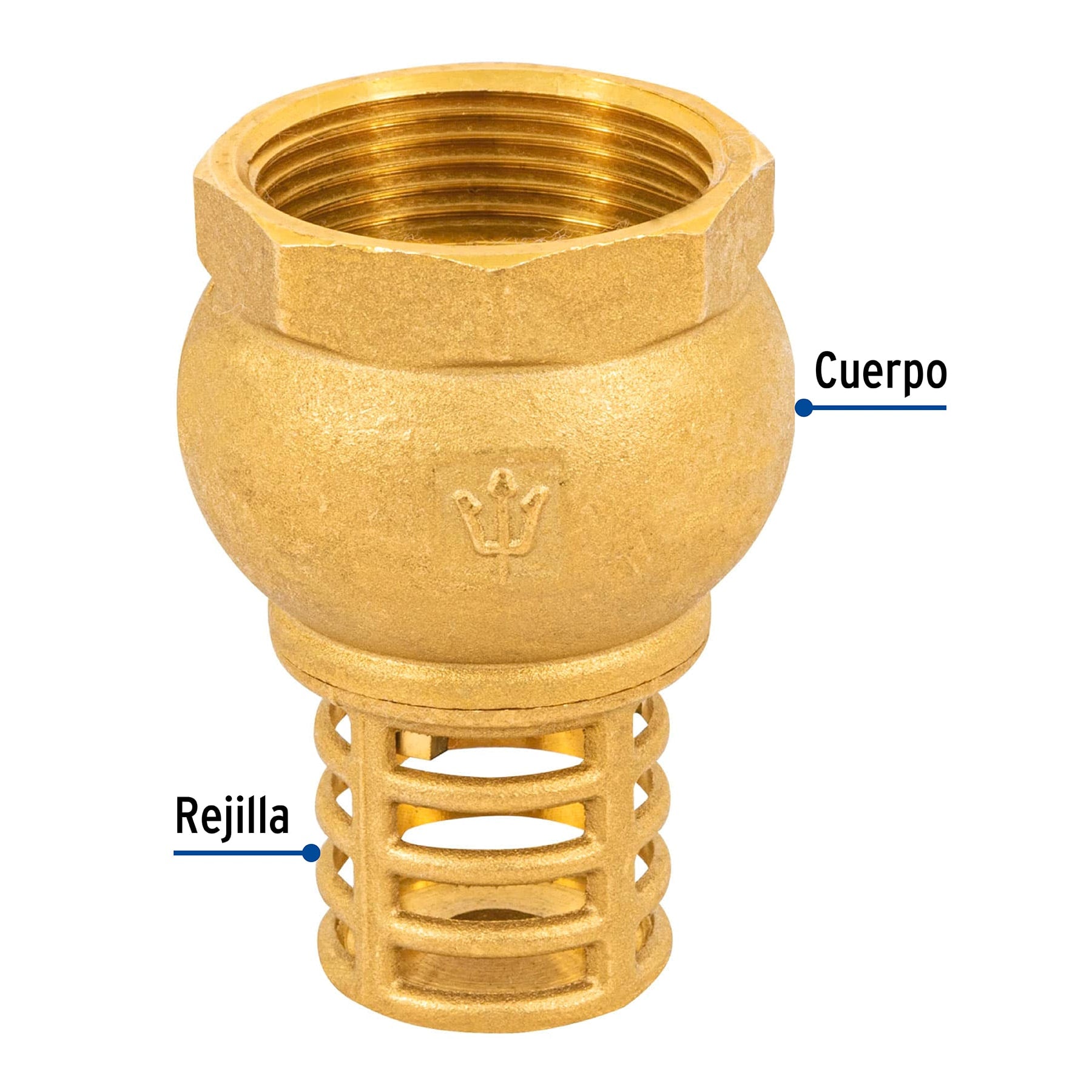 Pichancha con rejilla de latón 1-1/4", FOSET