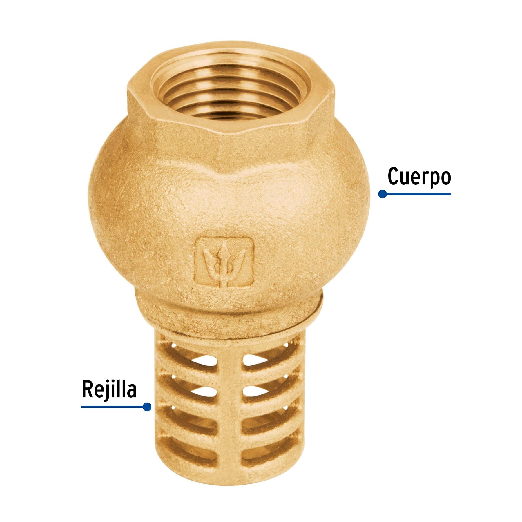 Pichancha tipo check de latón, 1/2", FOSET