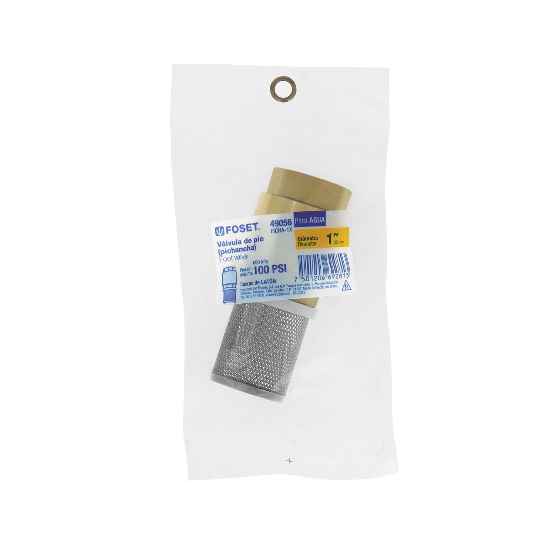 Pichancha con rejilla acero inoxidable 1", FOSET