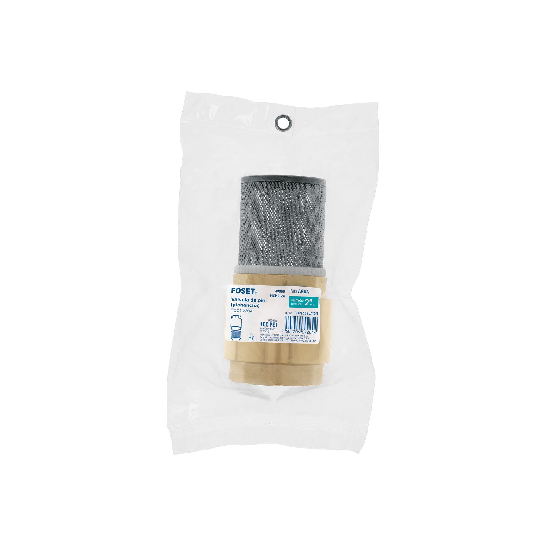 Pichancha con rejilla acero inoxidable 2", FOSET