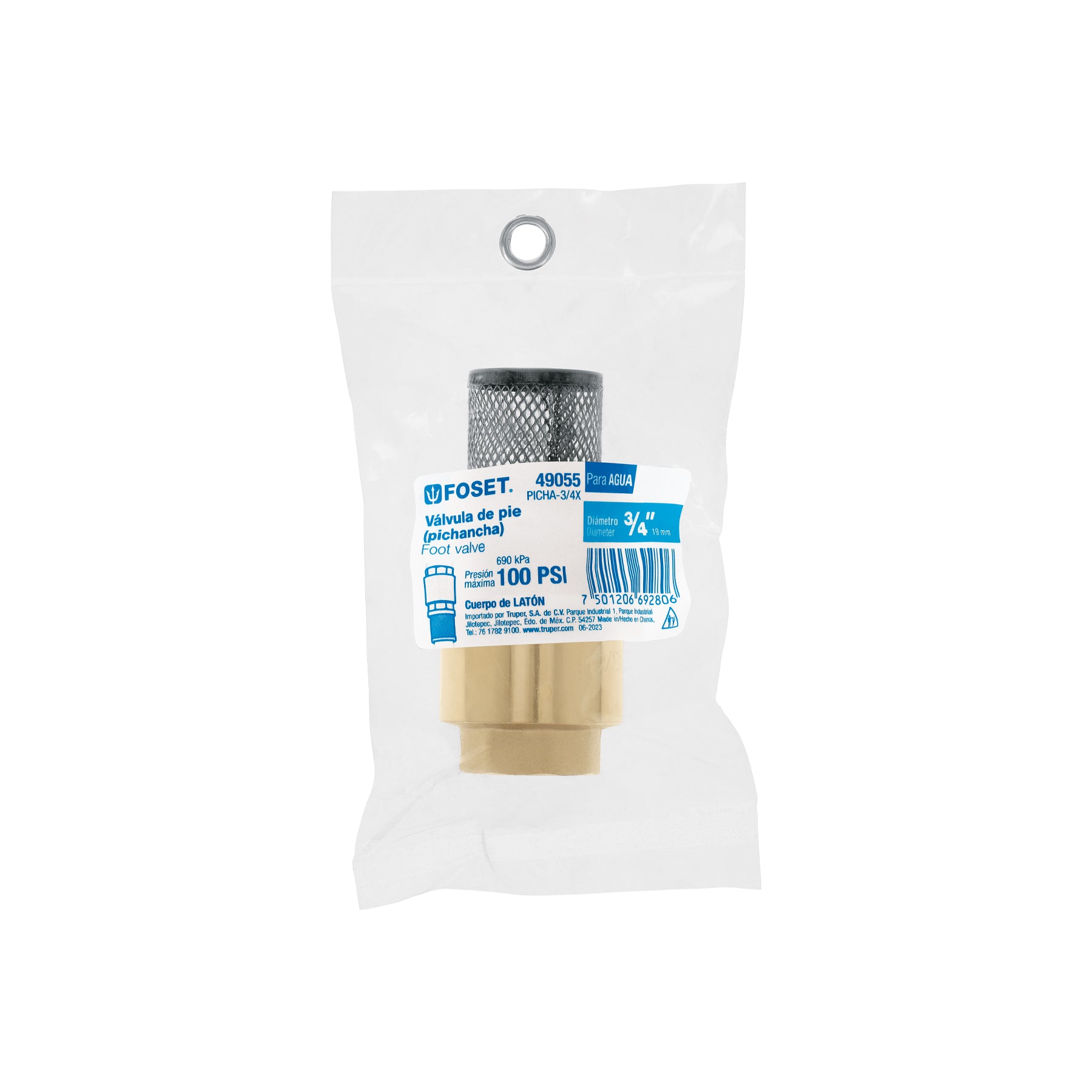 Pichancha con rejilla acero inoxidable 3/4", FOSET