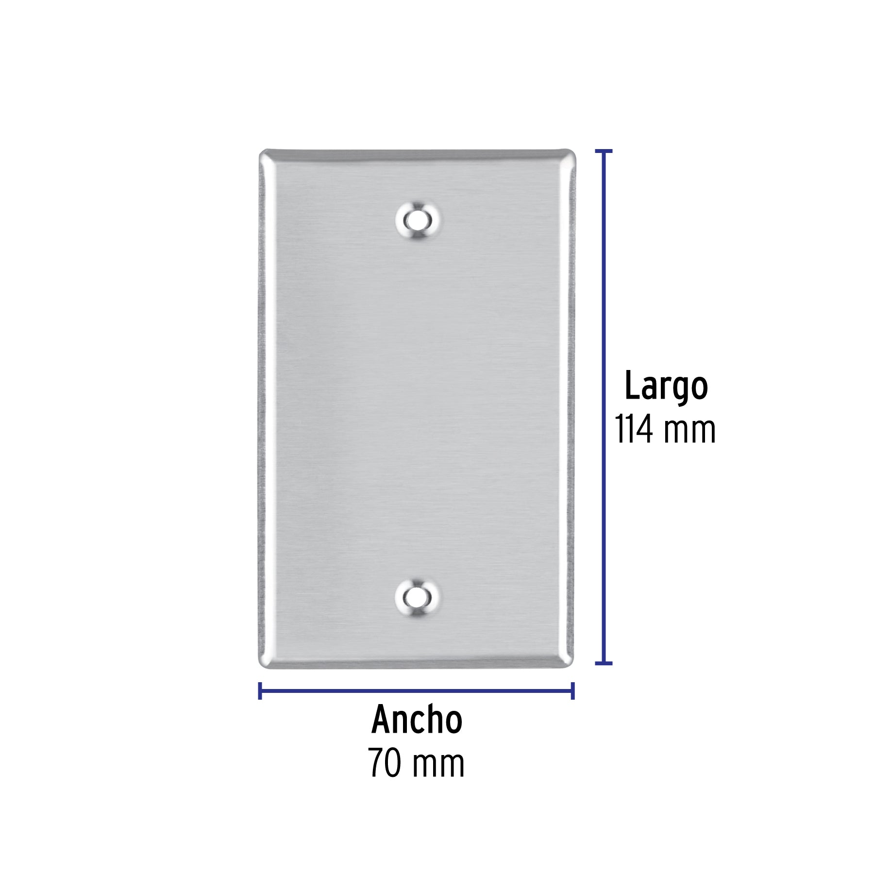 Placa de Acero Inoxidable ciega, Línea Standard