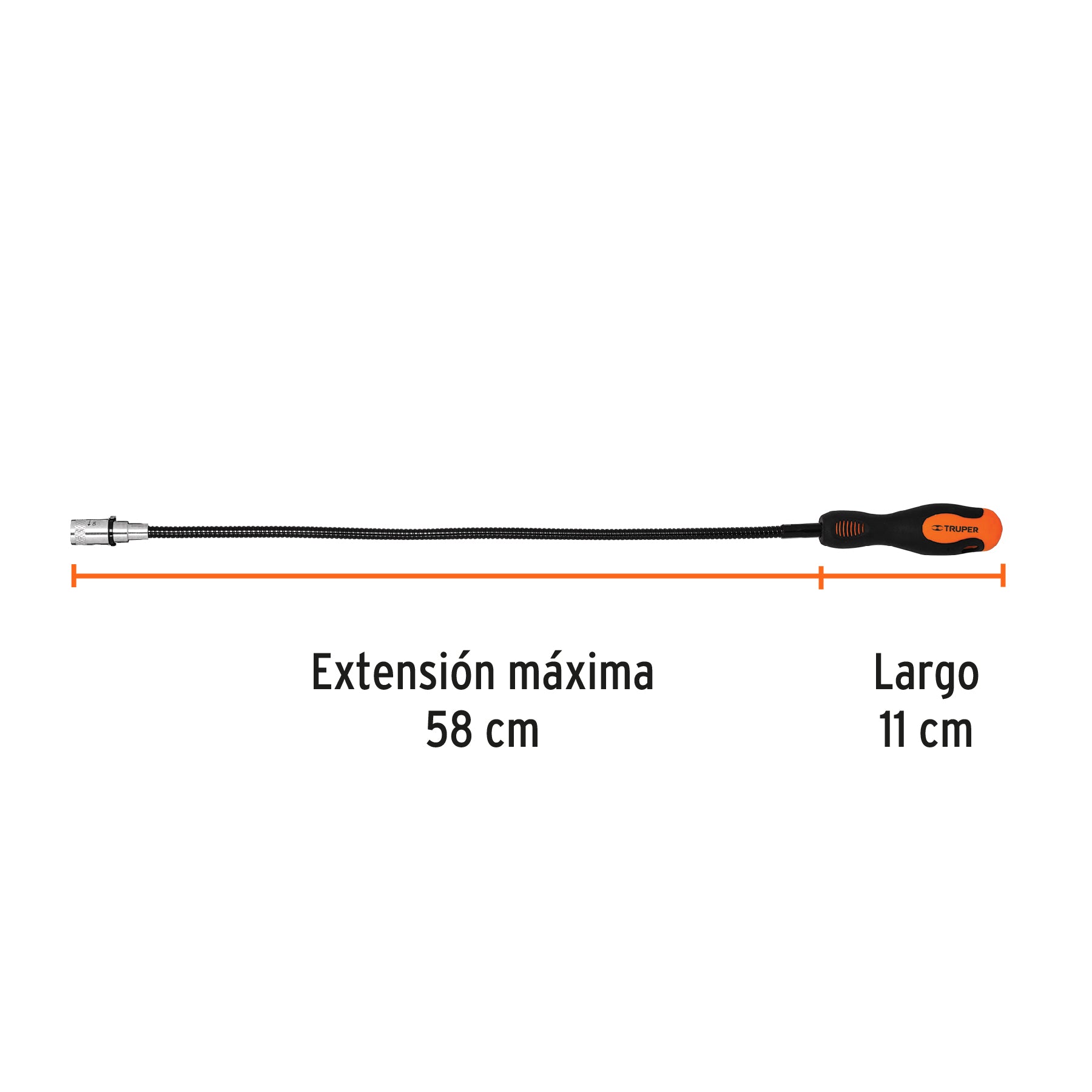 Imán flexible de acero con LED, 3 kg, TRUPER