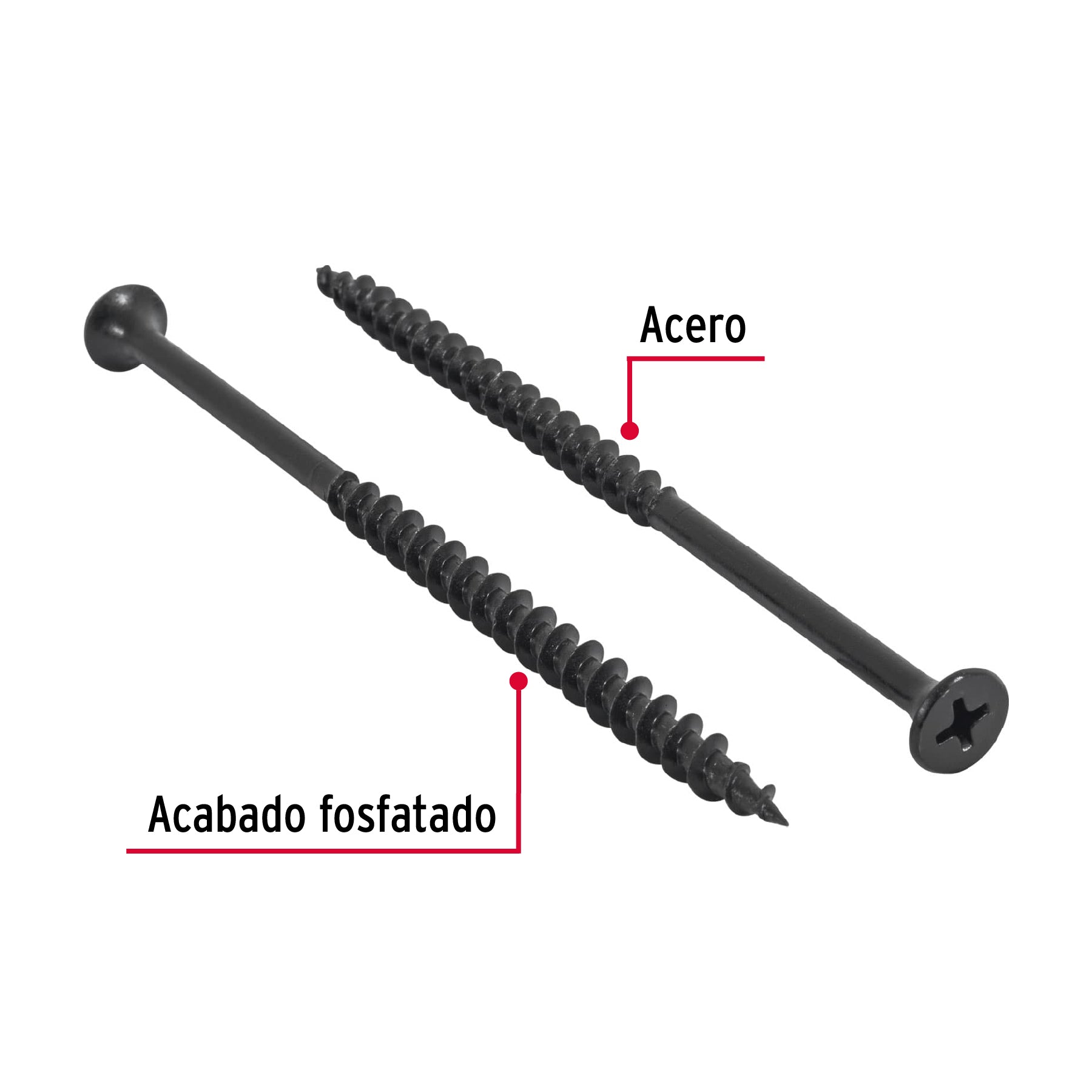 100 pijas 10 x 4"cabeza plana phillips multiusos