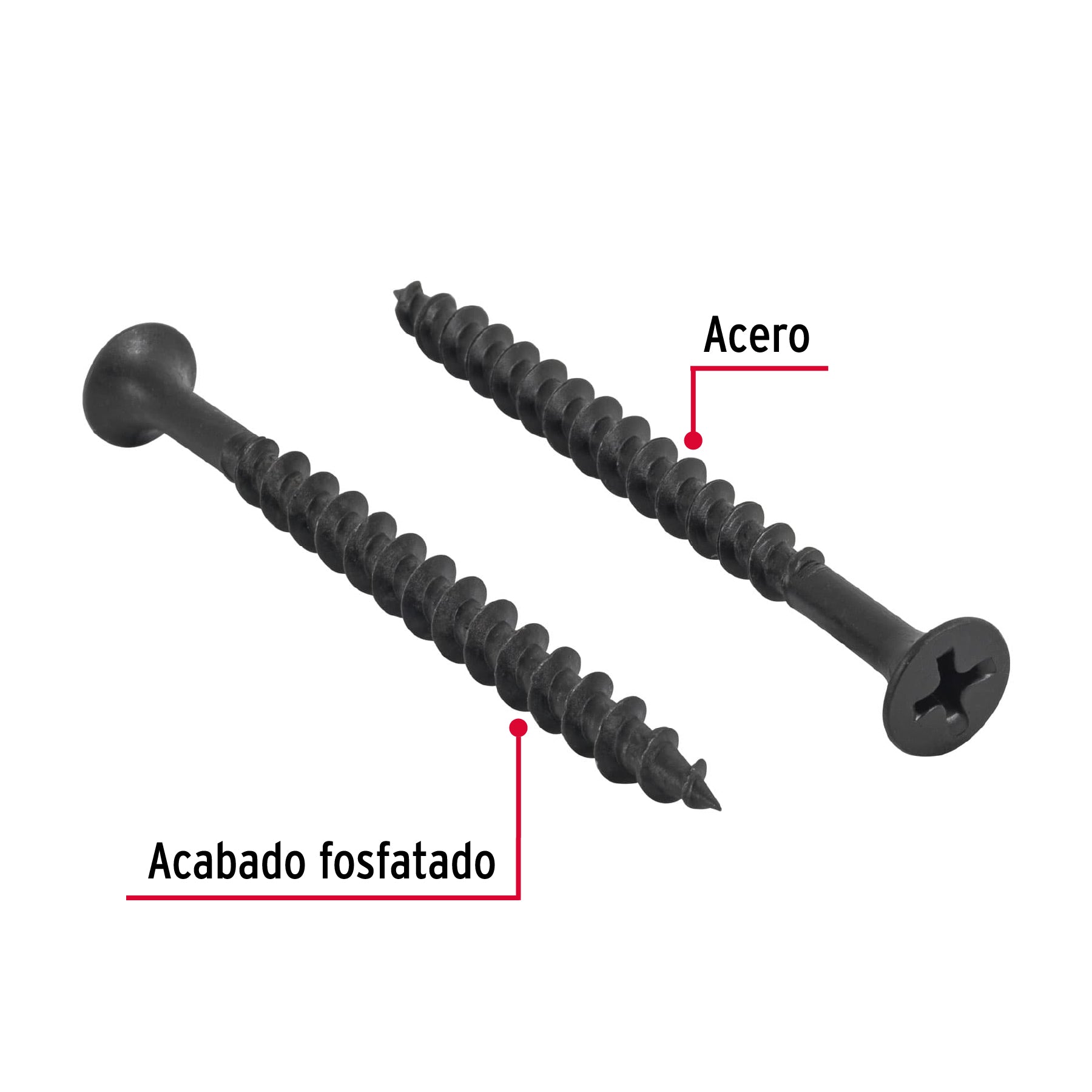 100 pijas 10 x 2-1/2"cabeza planaphillips multiusos