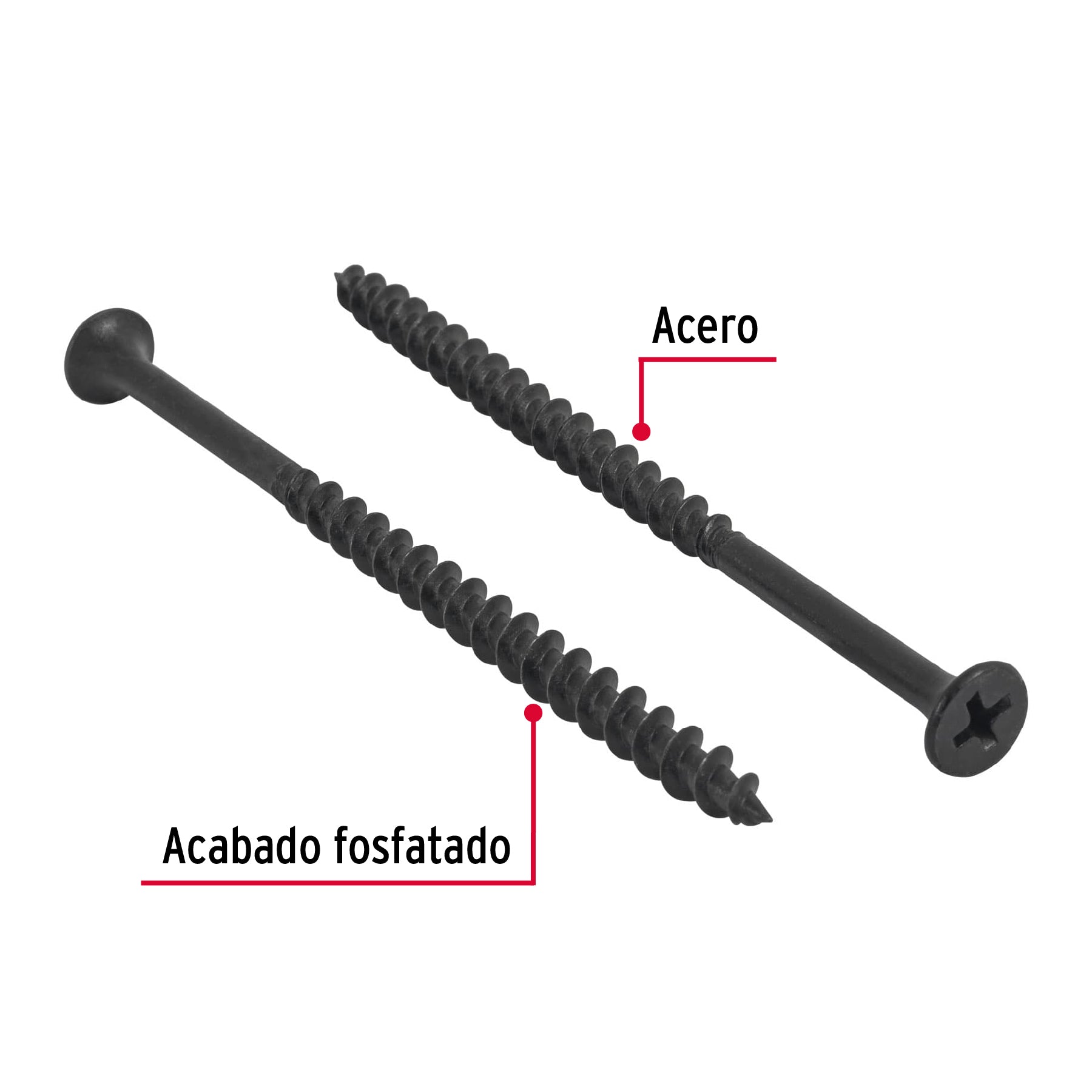 100 pijas 10 x 3-1/2"cabeza plana phillips multiusos