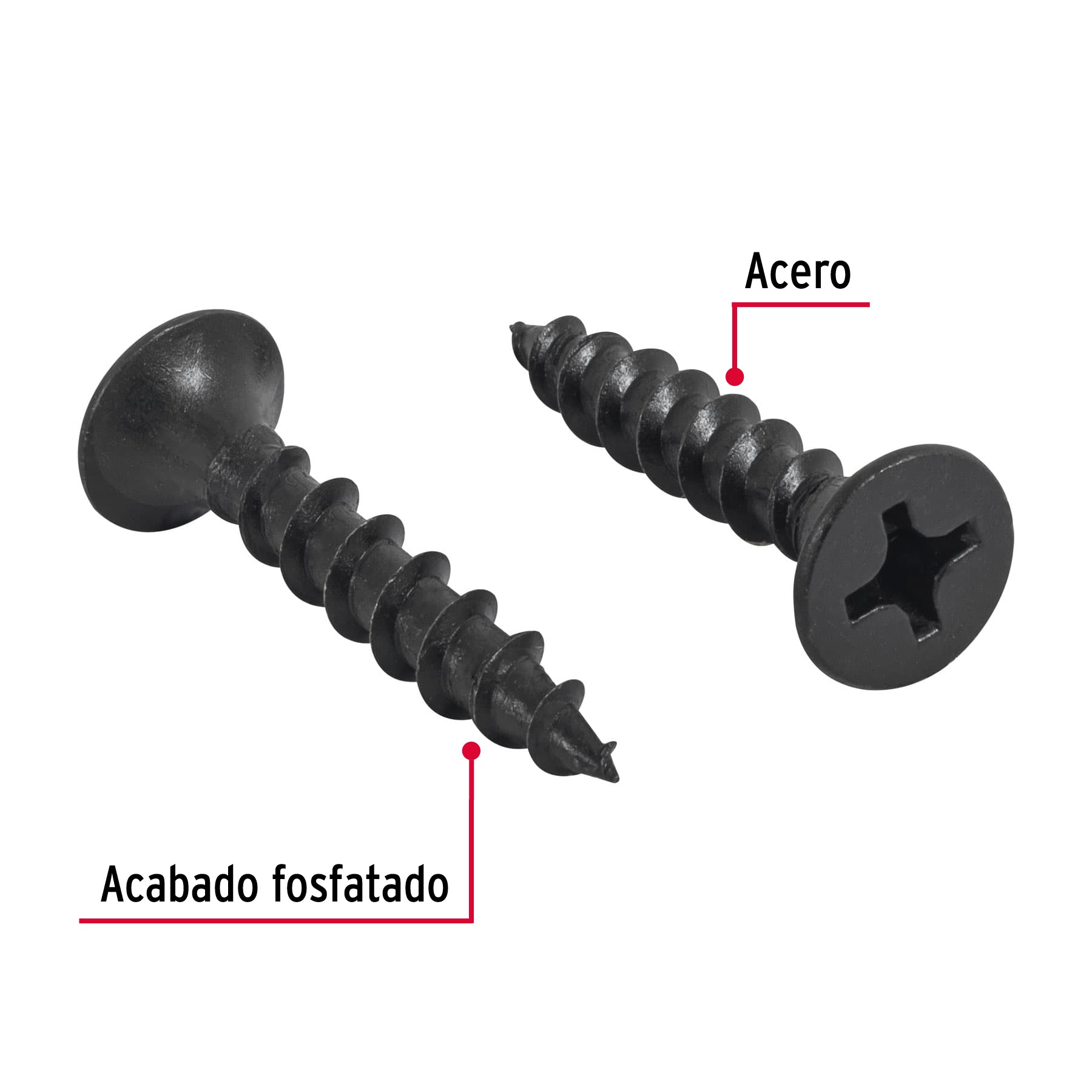 100 pijas 12 x 1-1/4"cabeza plana phillips multiusos