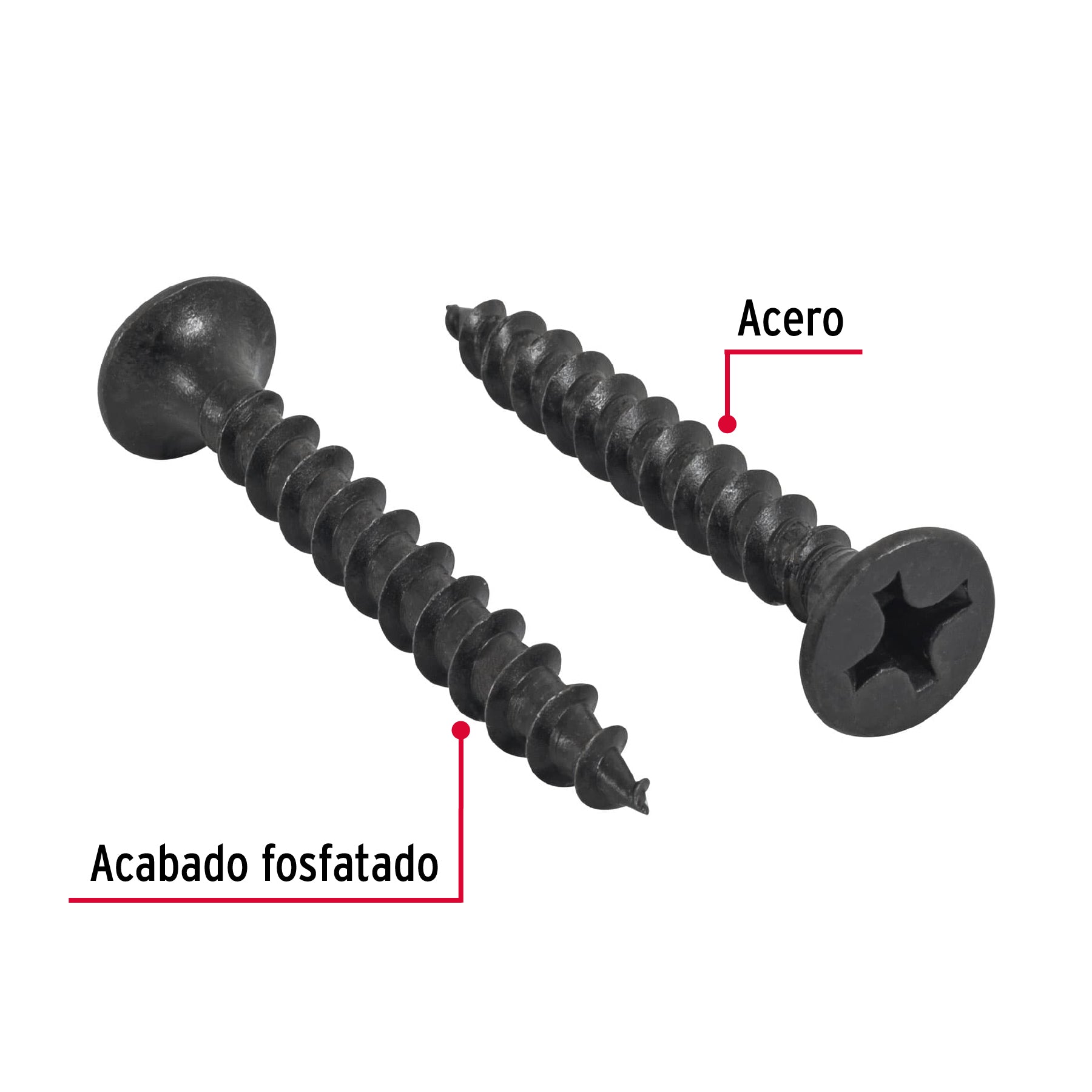 100 pijas 12 x 1-3/4"cabeza plana phillips multiusos