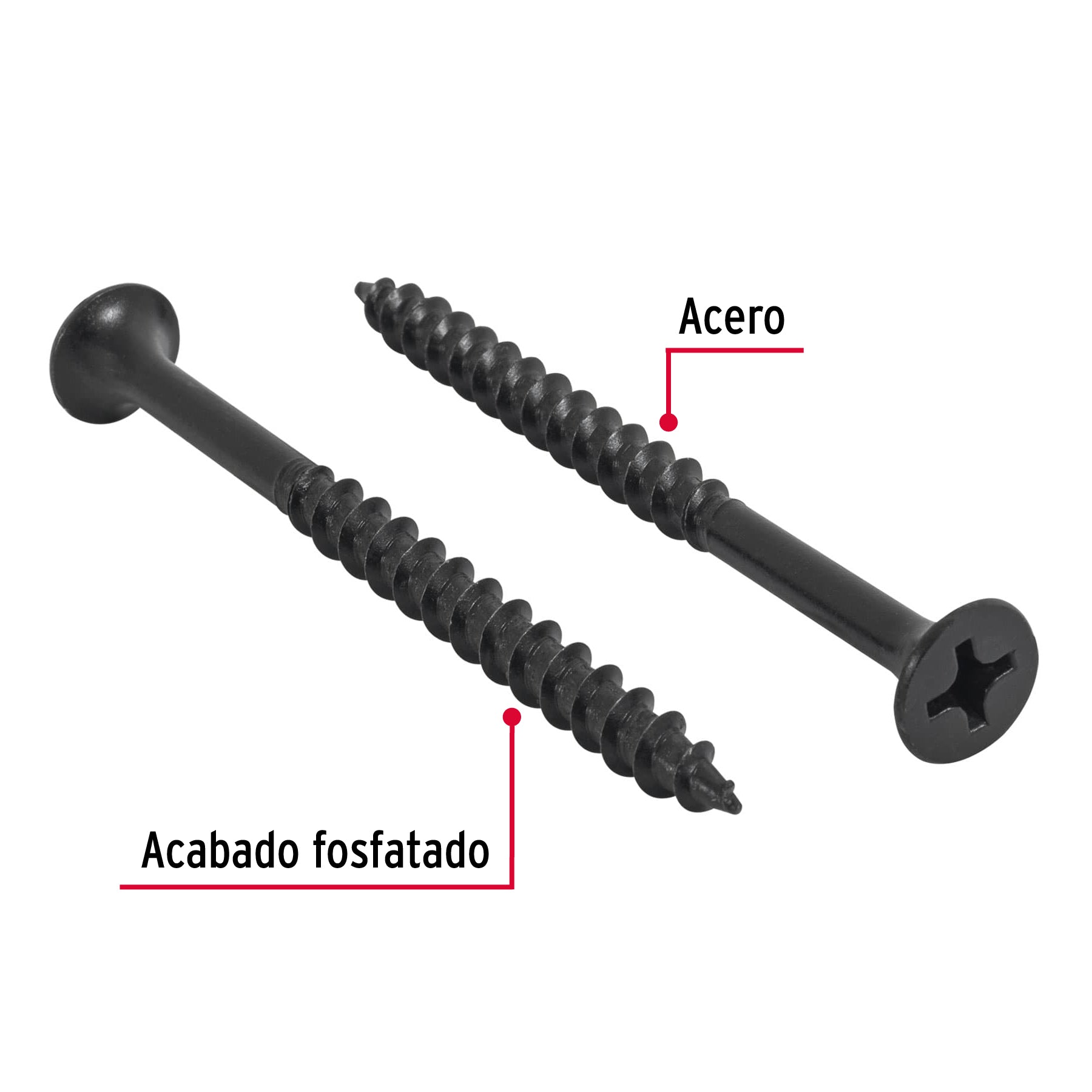 100 pijas 12 x 3"cabeza plana phillips multiusos