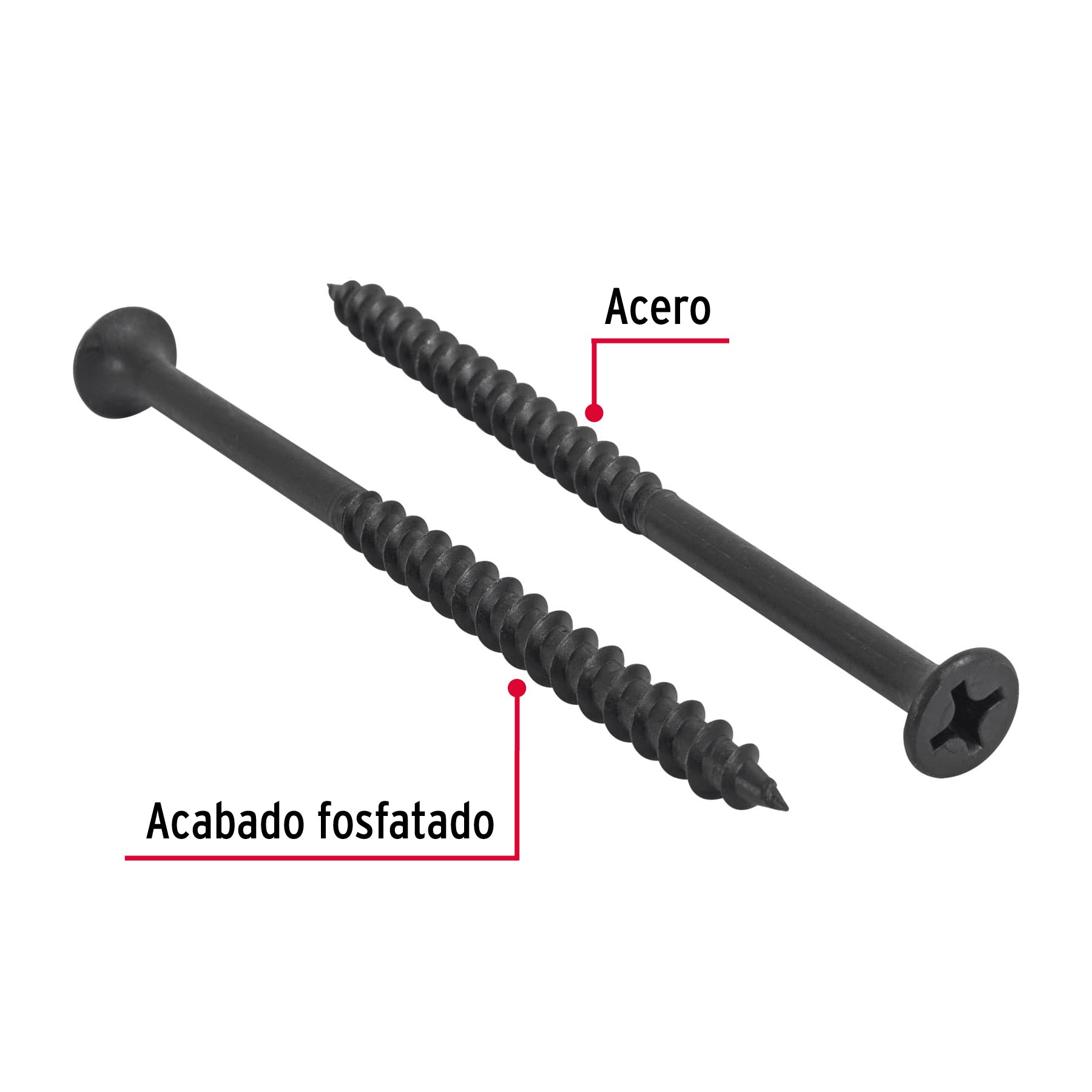 100 pijas 14 x 4"cabeza plana phillips multiusos