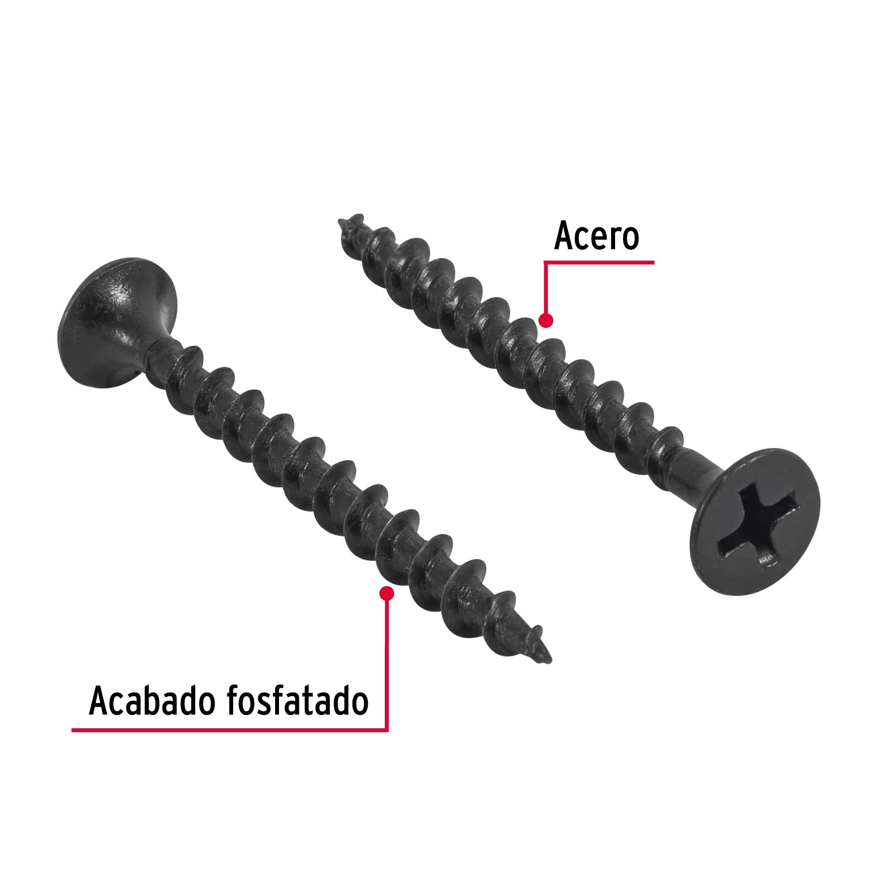 100 pijas 14 x 1-1/2"cabeza plana phillips multiusos