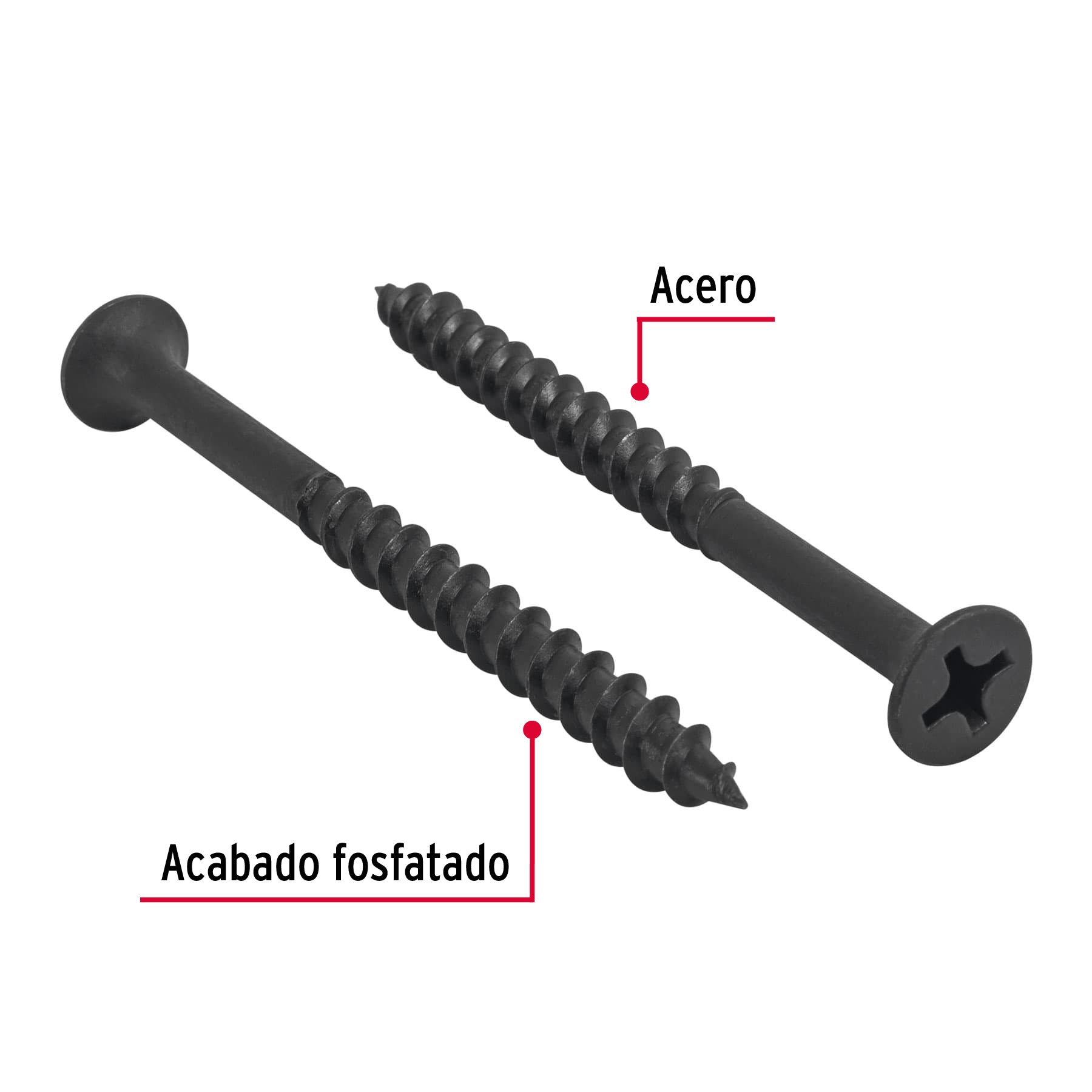 100 pijas 14 x 3"cabeza plana phillips multiusos
