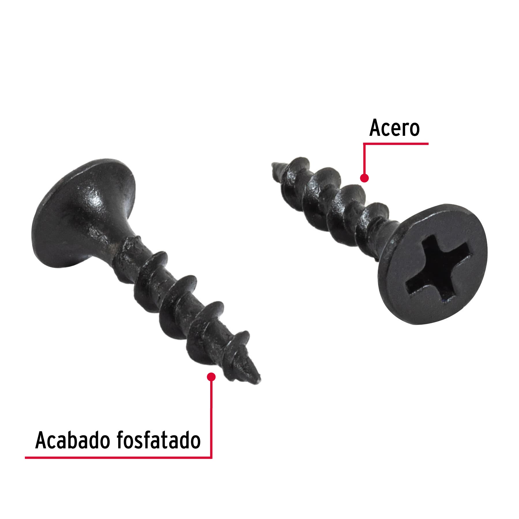 100 pijas 6 x 3/4"cabeza plana phillips multiusos