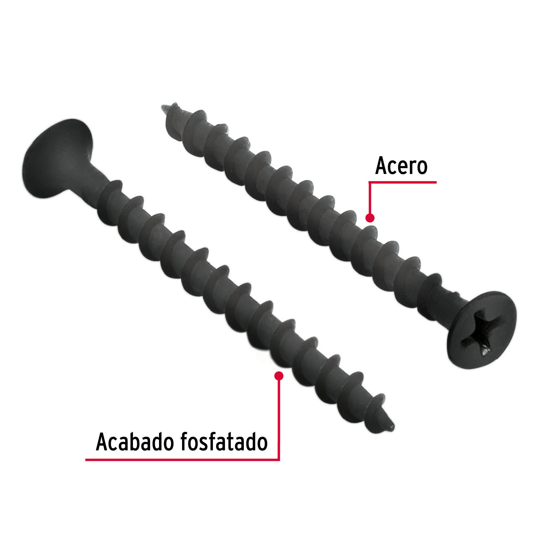 100 pijas 6 x 1-1/4"cabeza plana phillips multiusos