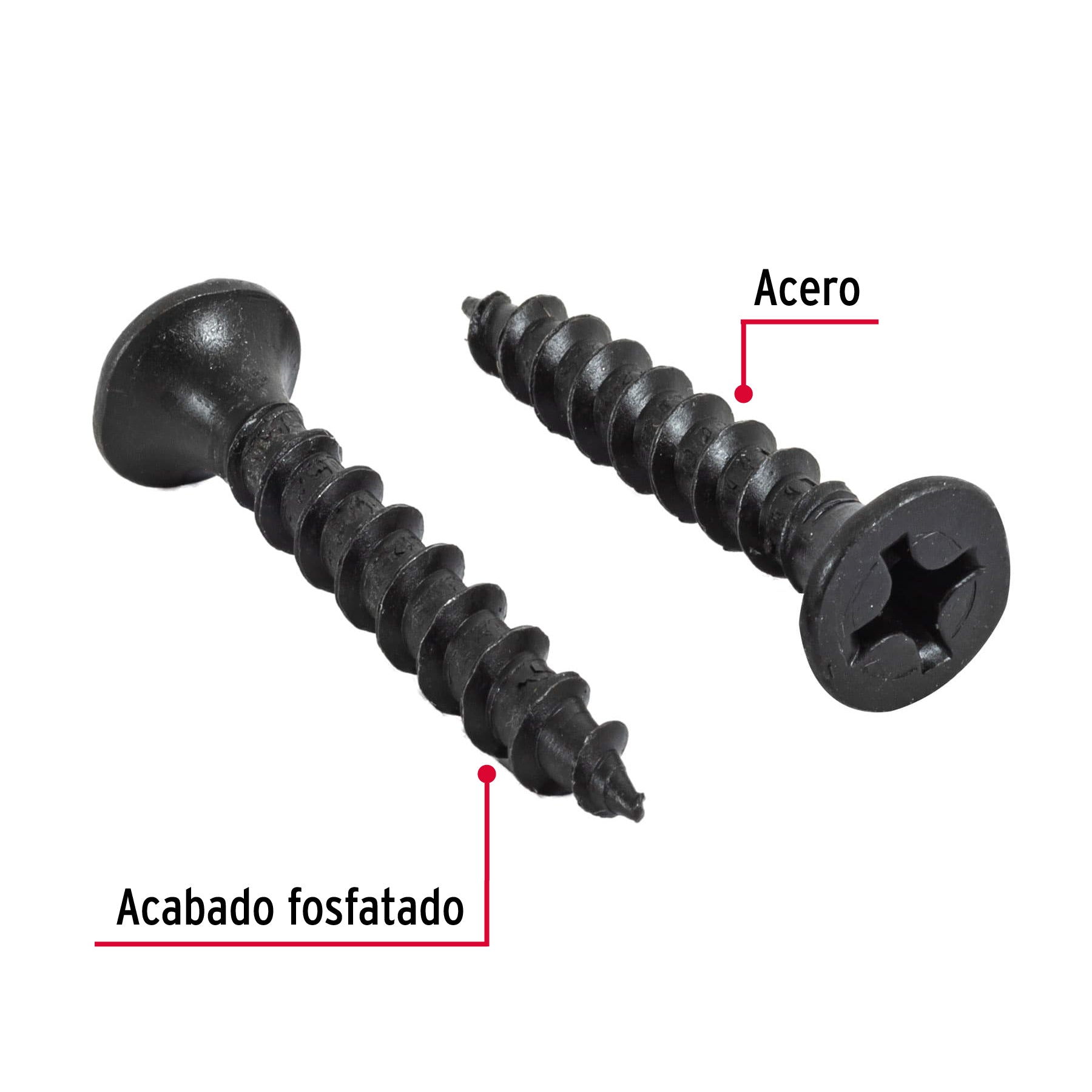 100 pijas 6 x 1-3/4"cabeza plana phillips multiusos