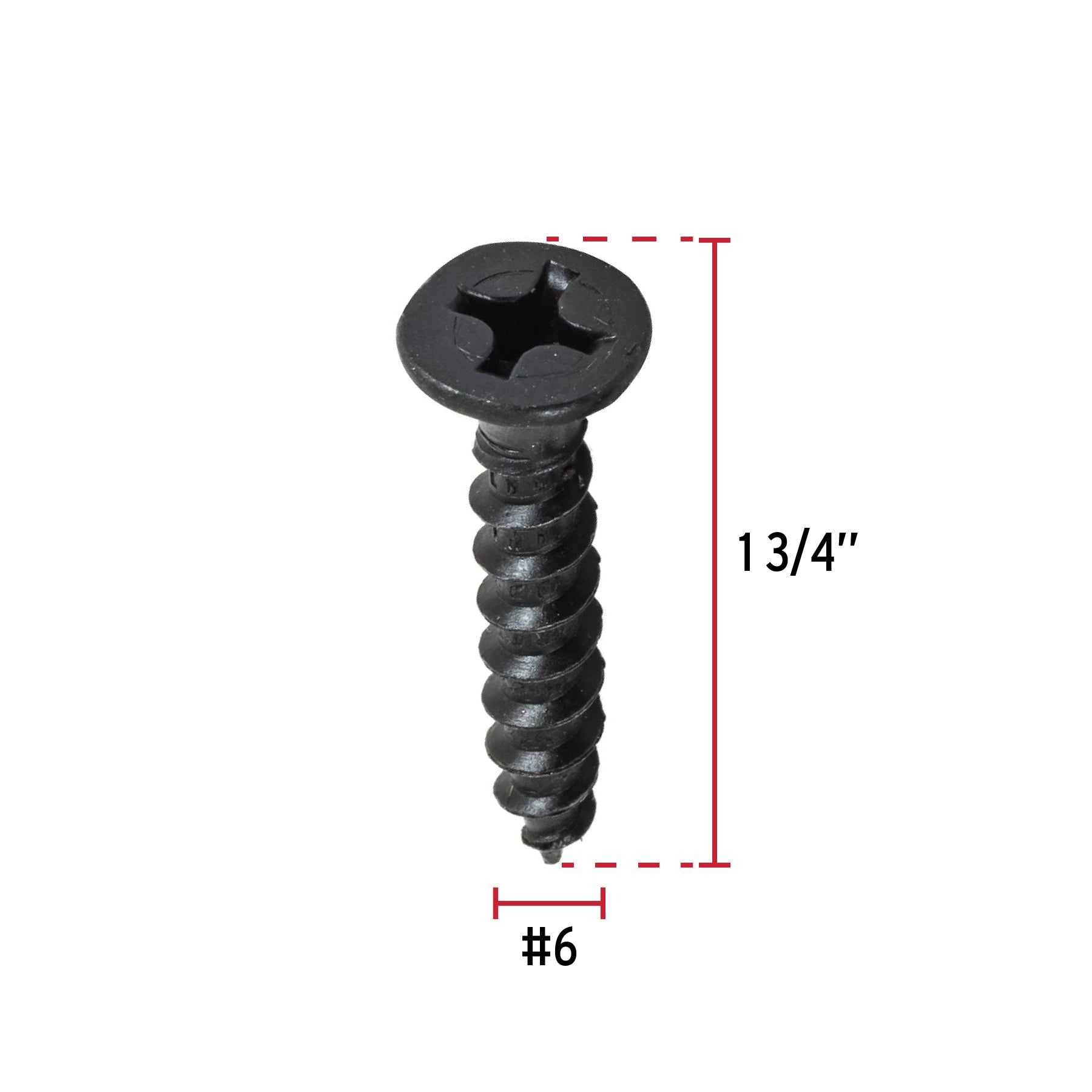 100 pijas 6 x 1-3/4"cabeza plana phillips multiusos