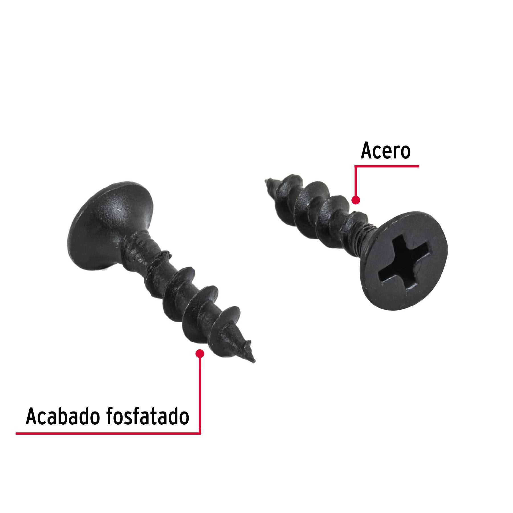 100 pijas 8 x 3/4"cabeza plana phillips multiusos