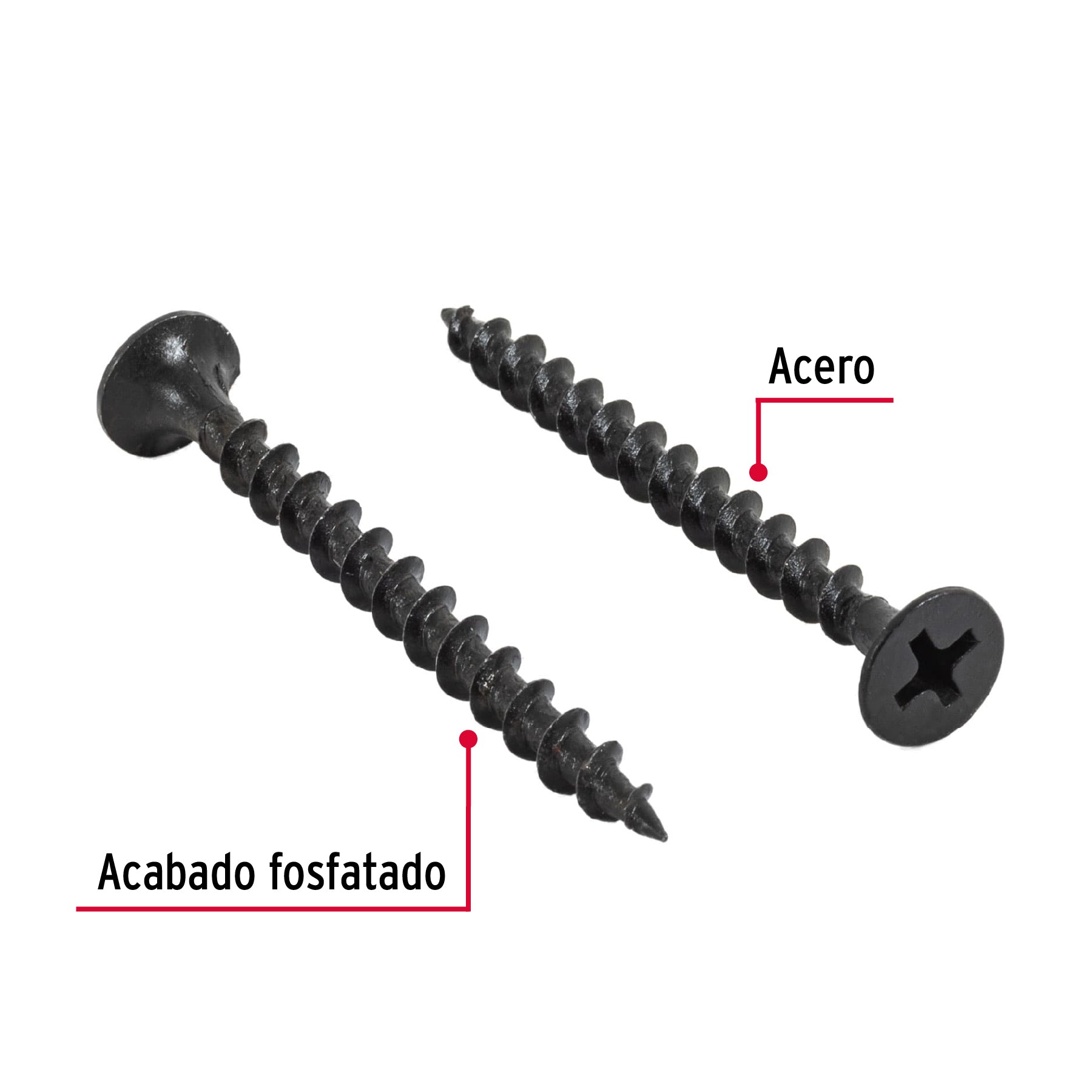 100 pijas 8 x1-3/4"cabeza plana phillips multiusos