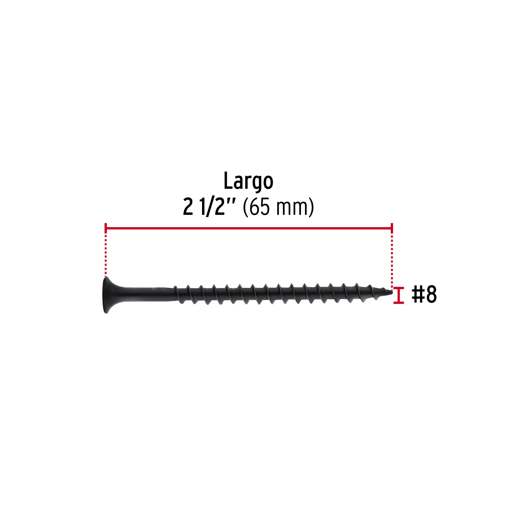 Blíster 8 pijas 8 x 2-1/2" cabeza plana phillips multiusos