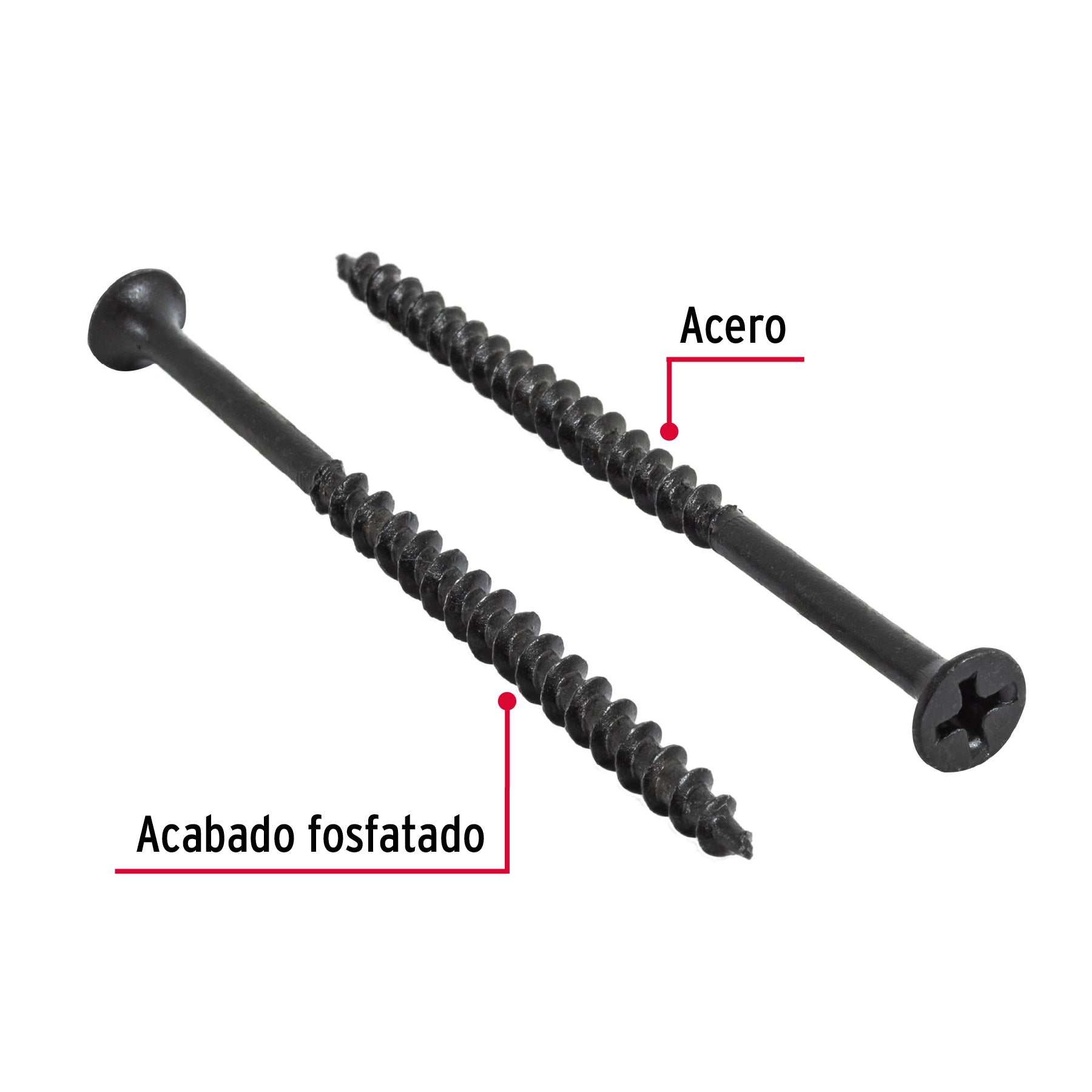 100 pijas 8 x 3" cabeza plana phillips multiusos