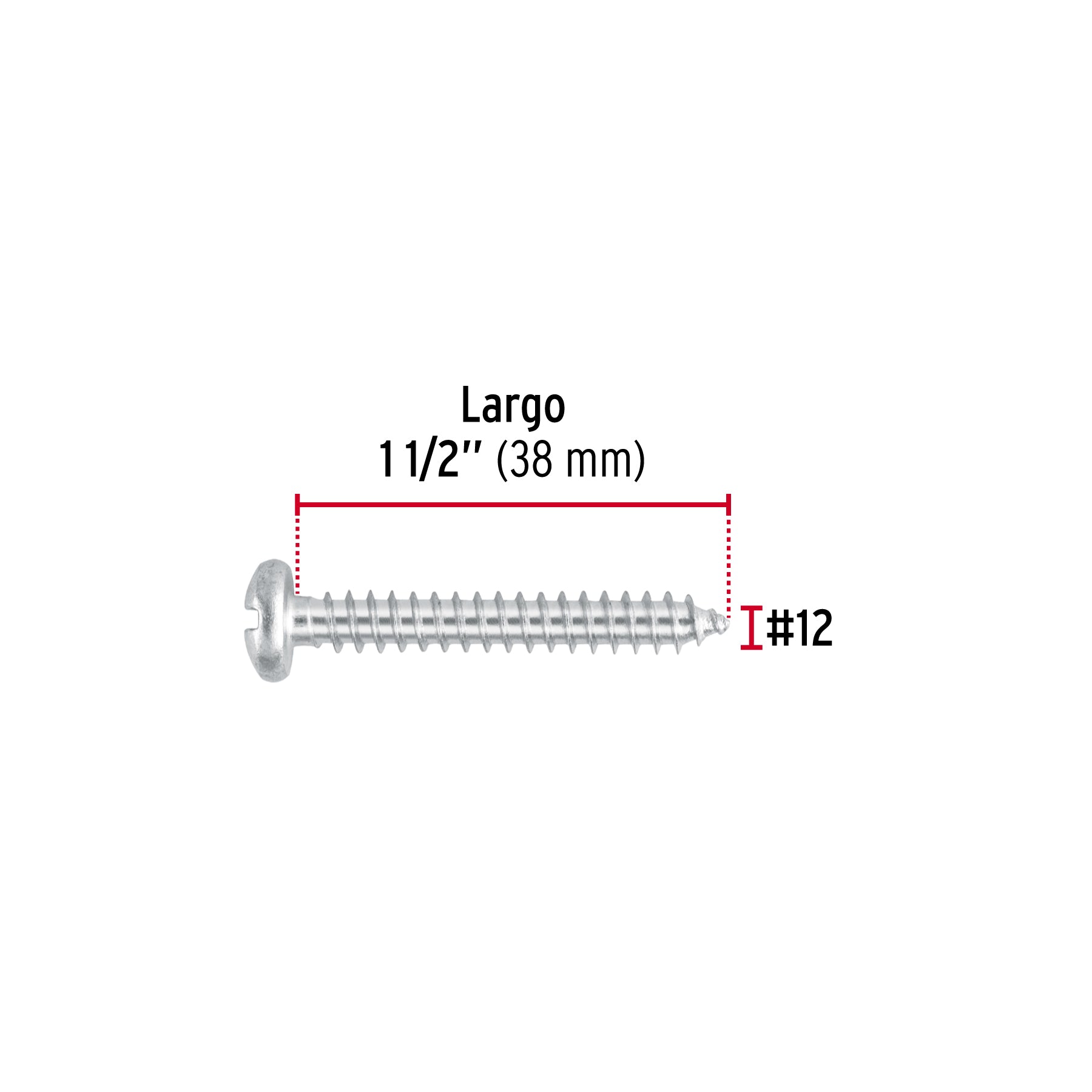 Blíster con 6 pijas para lámina, #12 x 1-1/2", FIERO