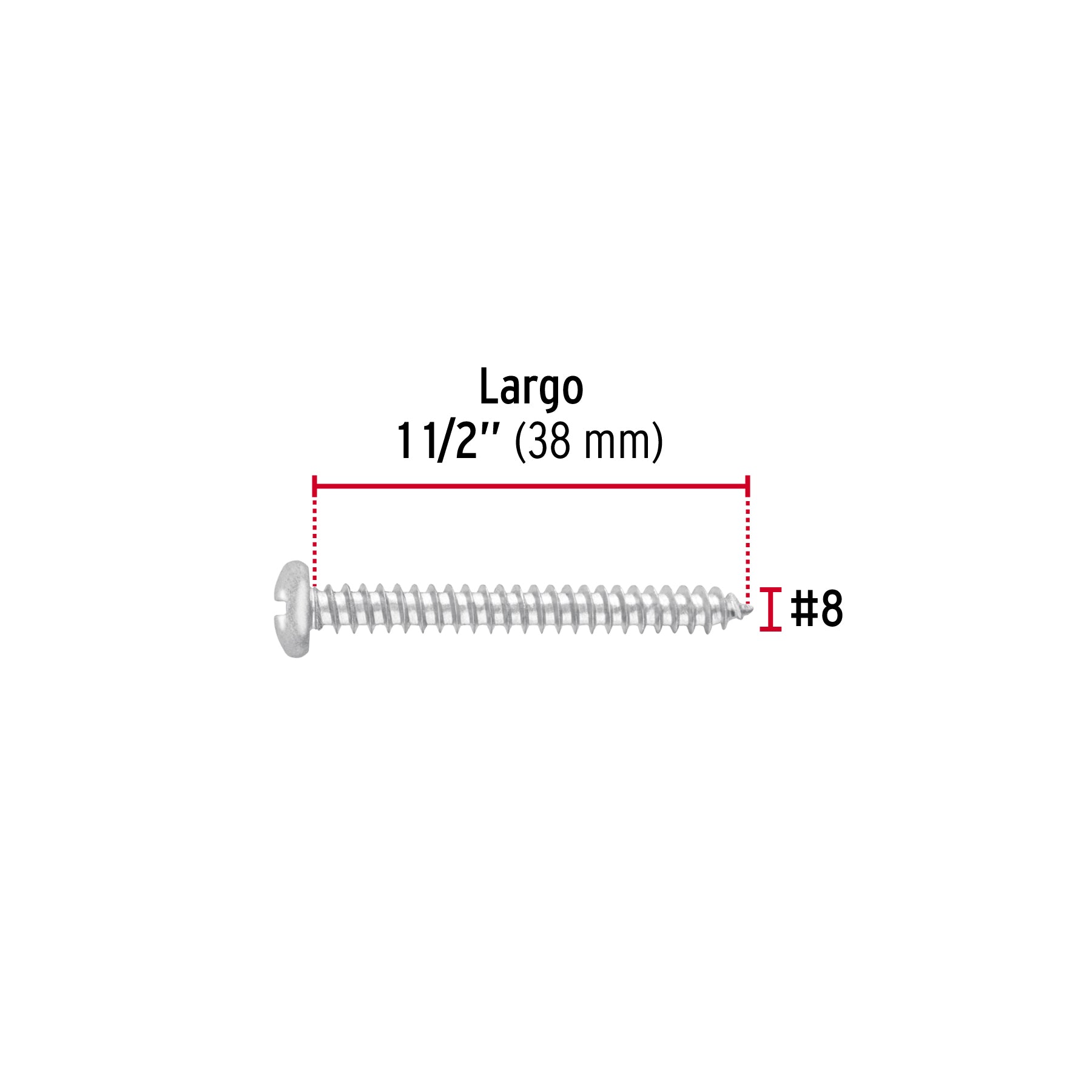 Blíster con 10 pijas para lámina, #8 x 1-1/2", FIERO