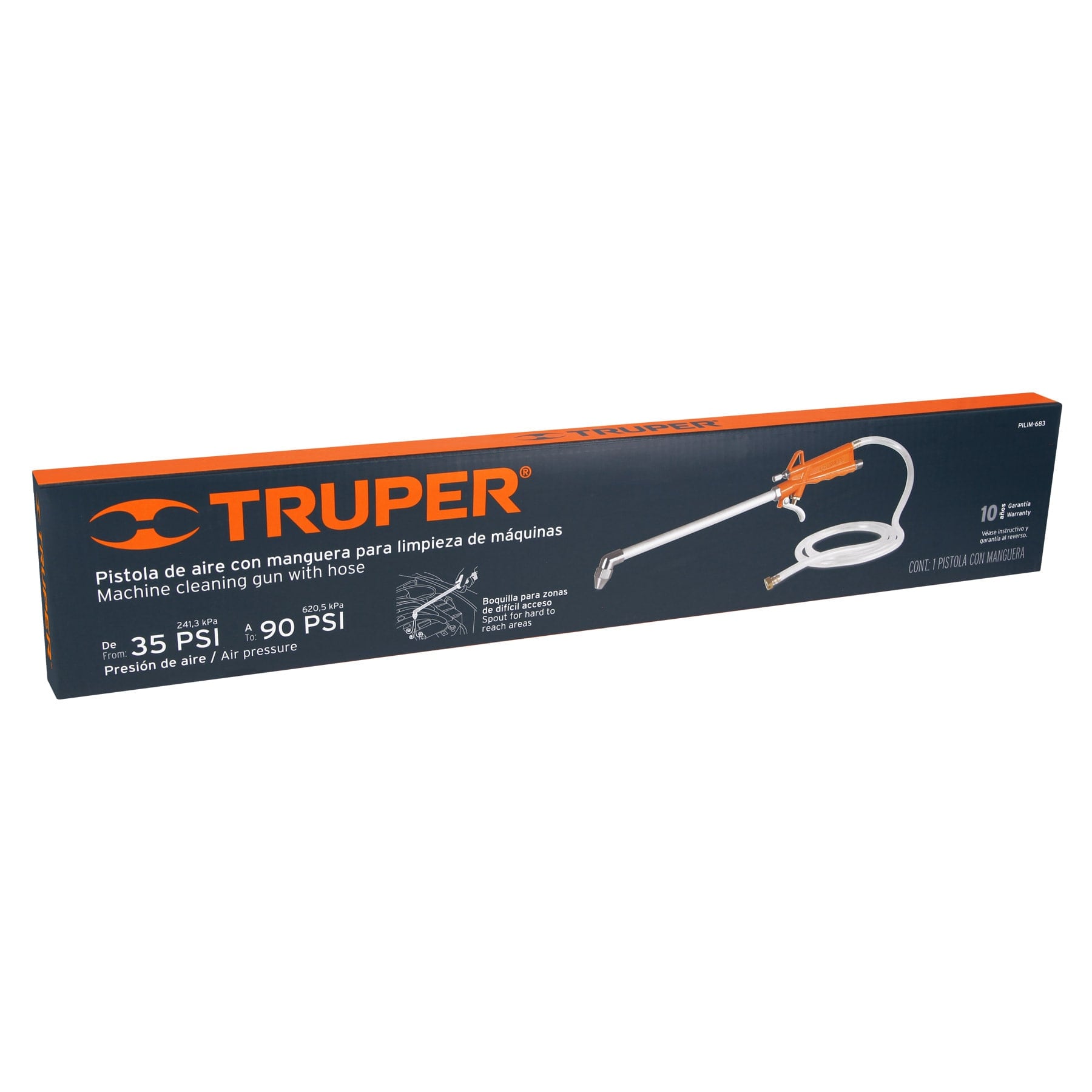 Pistola de aluminio para limpieza de máquinas, TRUPER