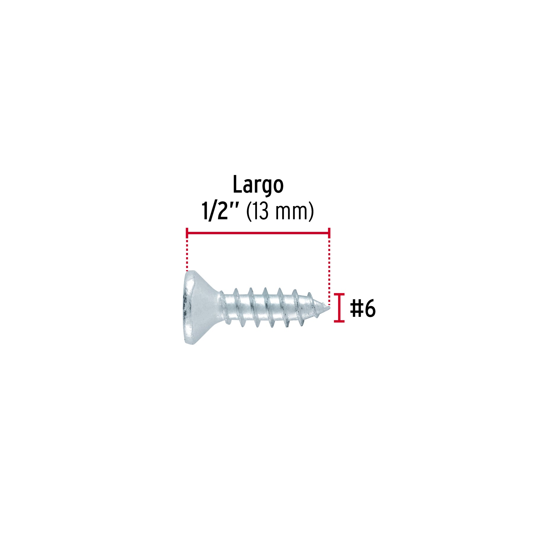 Bolsa 200 pijas para lámina cabeza plana #6 x 1/2", FIERO