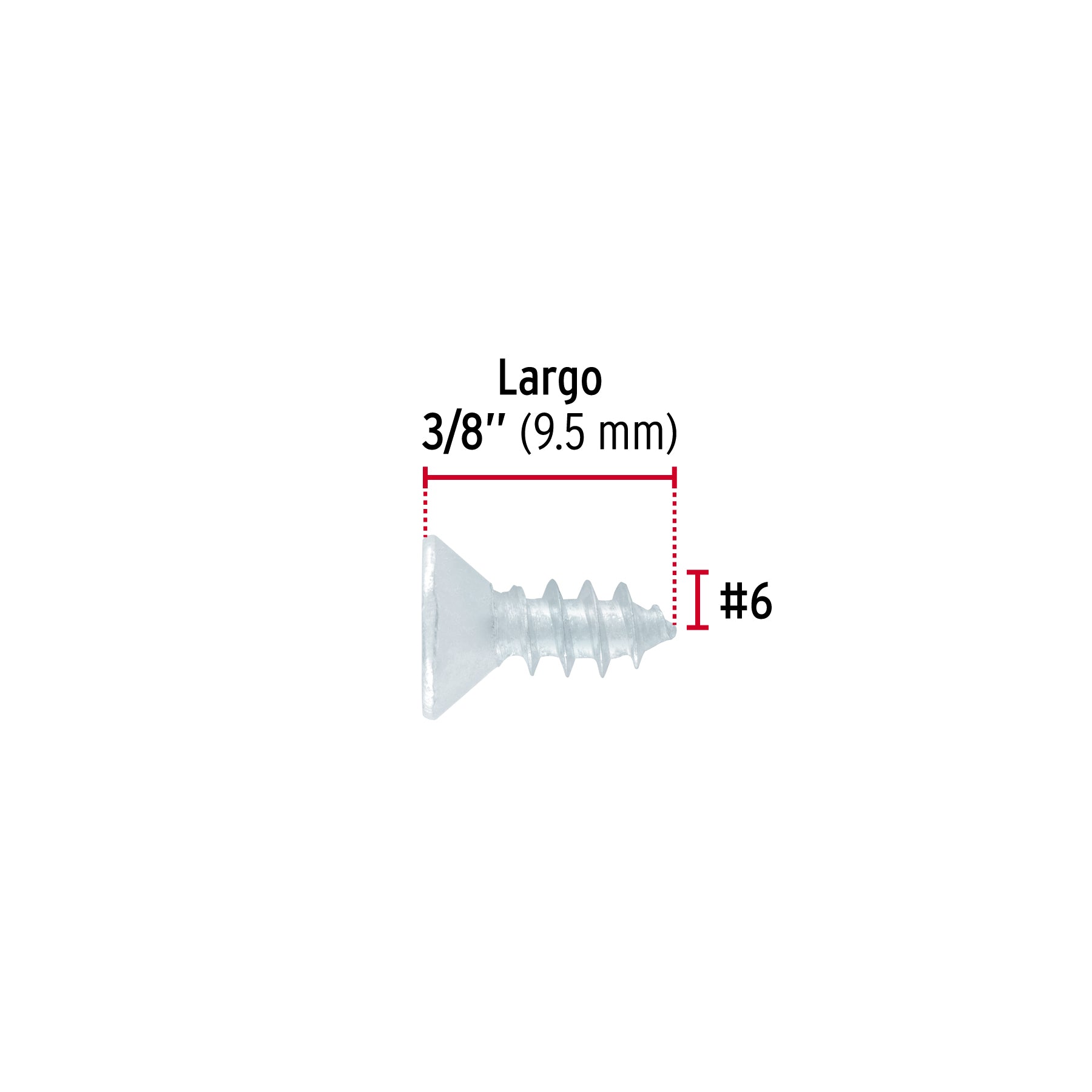 Bolsa 200 pijas para lámina cabeza plana #6 x 3/8", FIERO