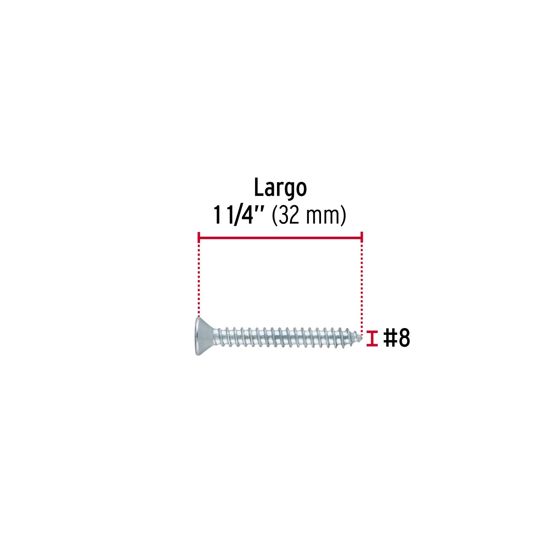 Bolsa 200 pijas para lámina cabeza plana #8 x 1-1/4", FIERO