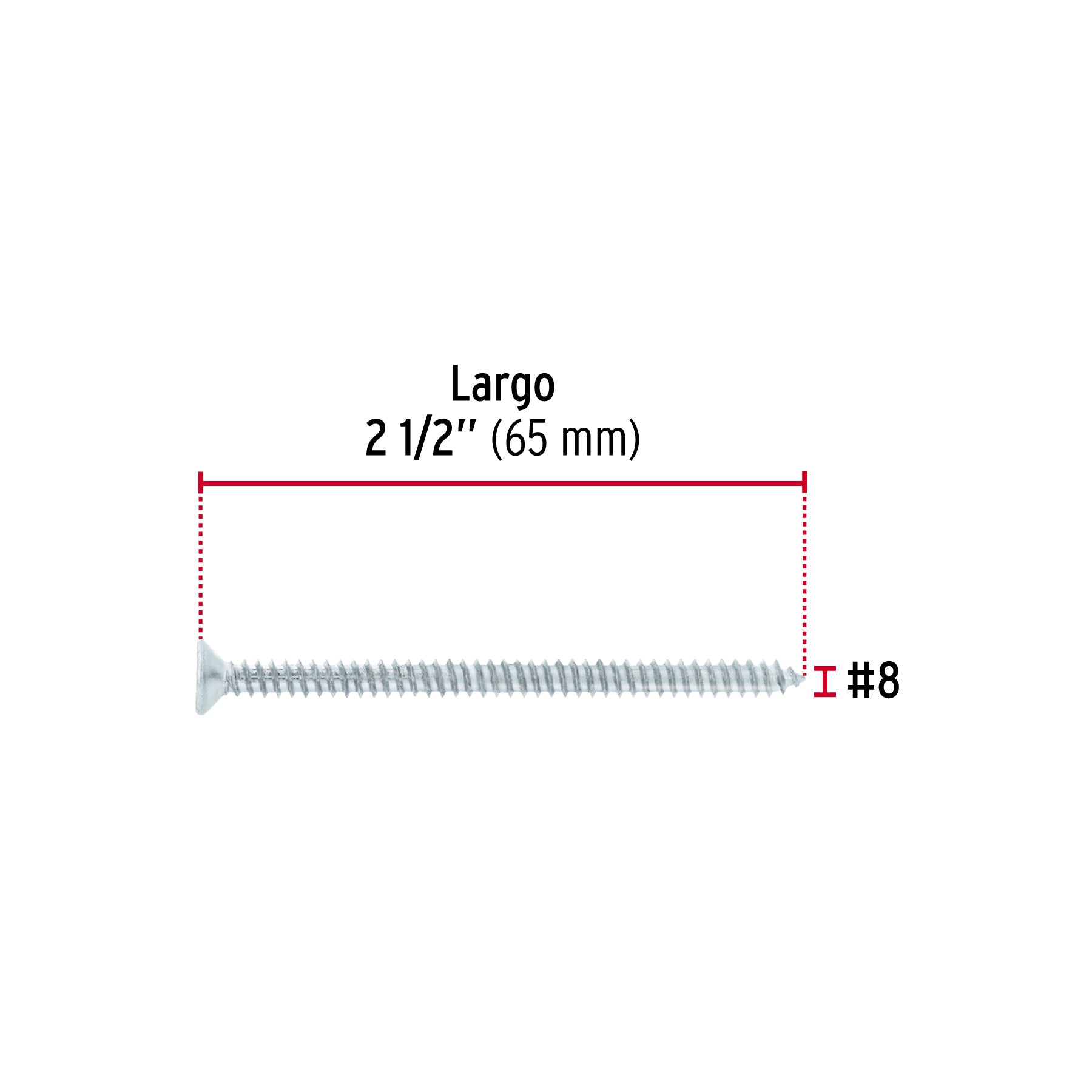 Bolsa 200 pijas para lámina cabeza plana #8 x 2-1/2", FIERO