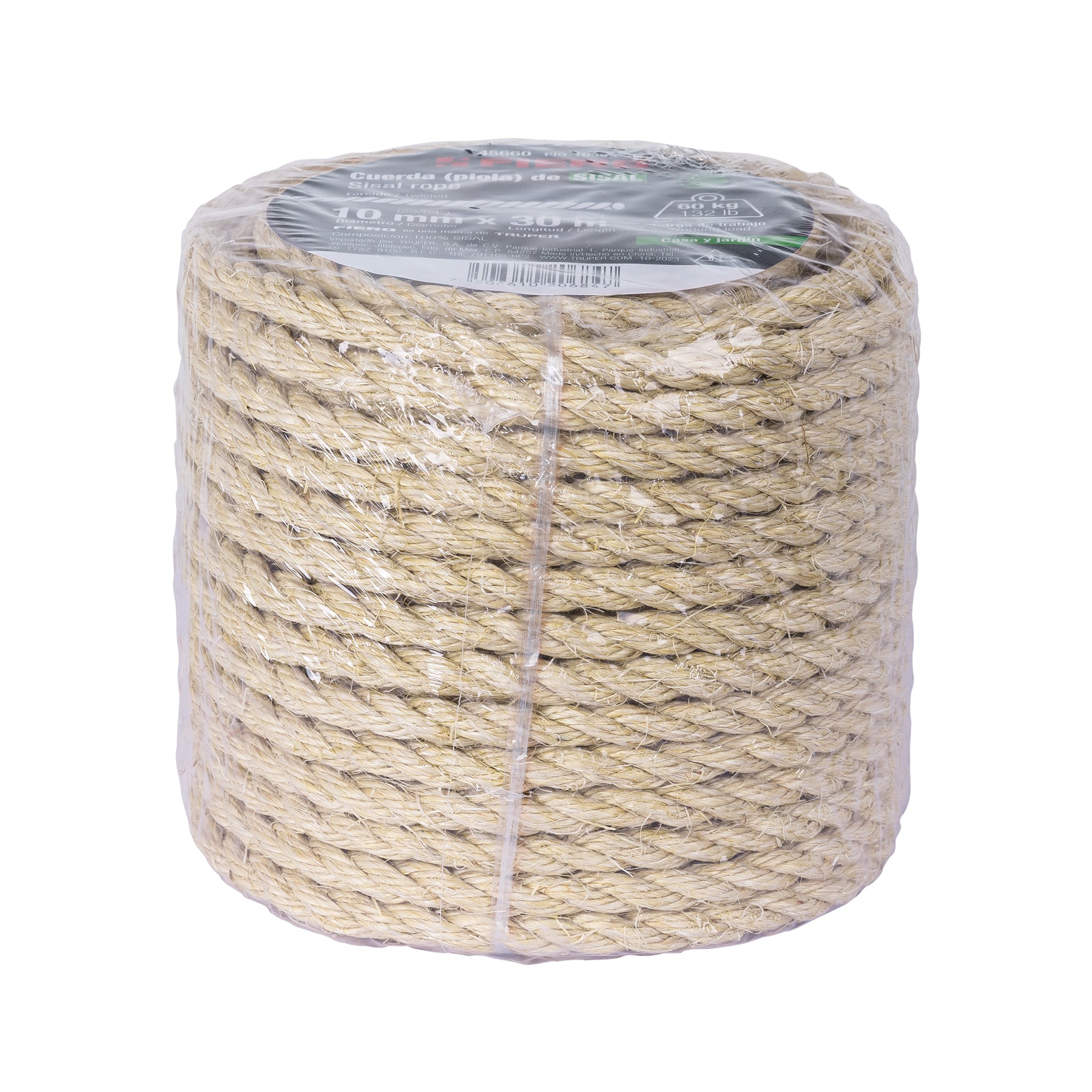 Piola de Sisal (henequén) de 10 mm x 30 m natural, FIERO