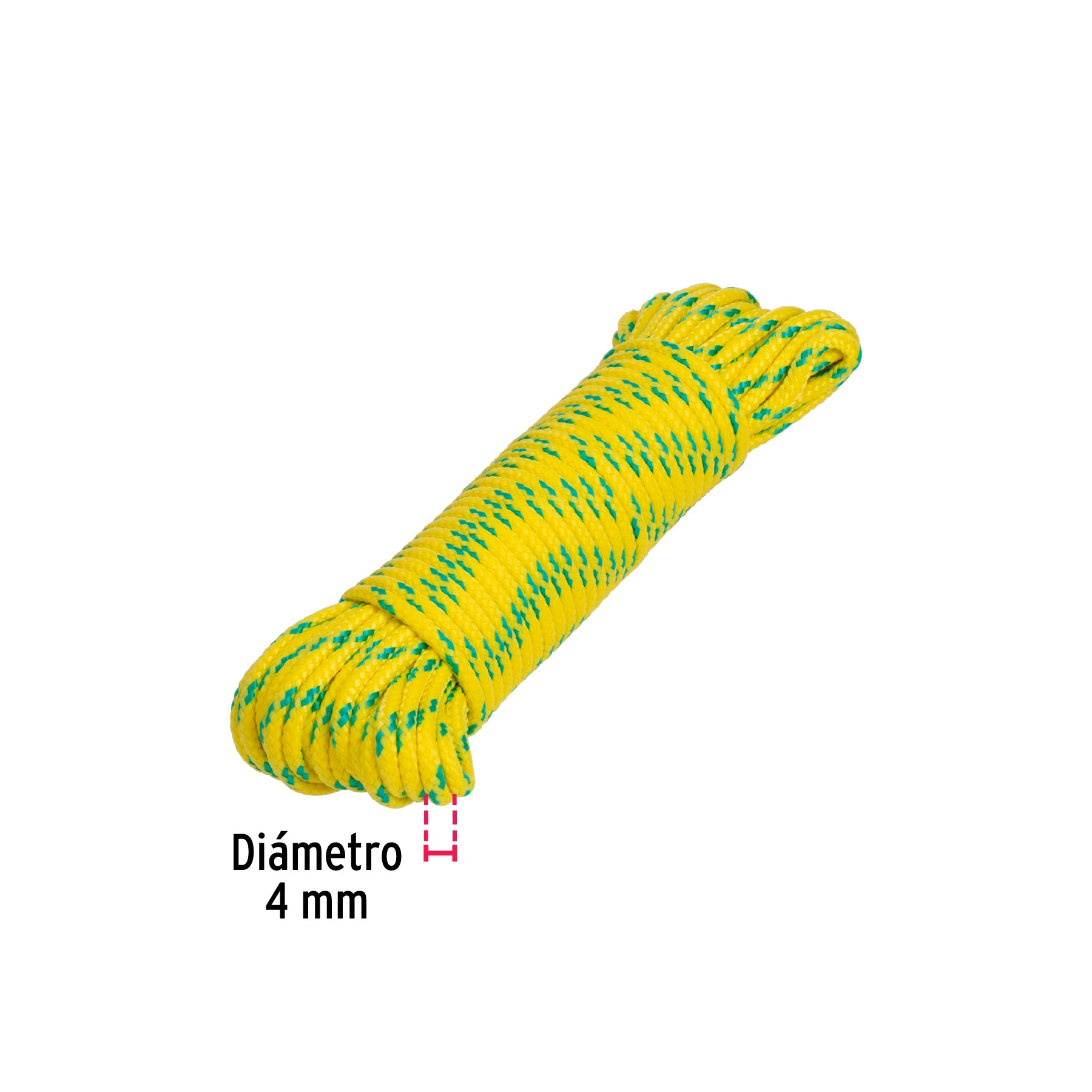 Piola de polipropileno trenzada de 4mm x 15m en madeja
