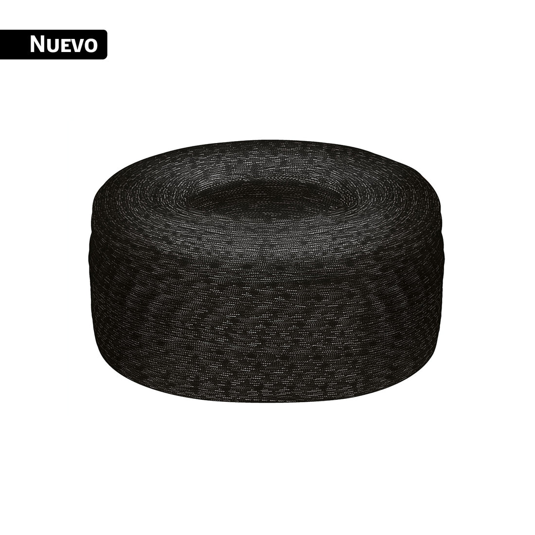 Piola de nylon paracord de 4mm, rollo, negro, 1kg, FIERO