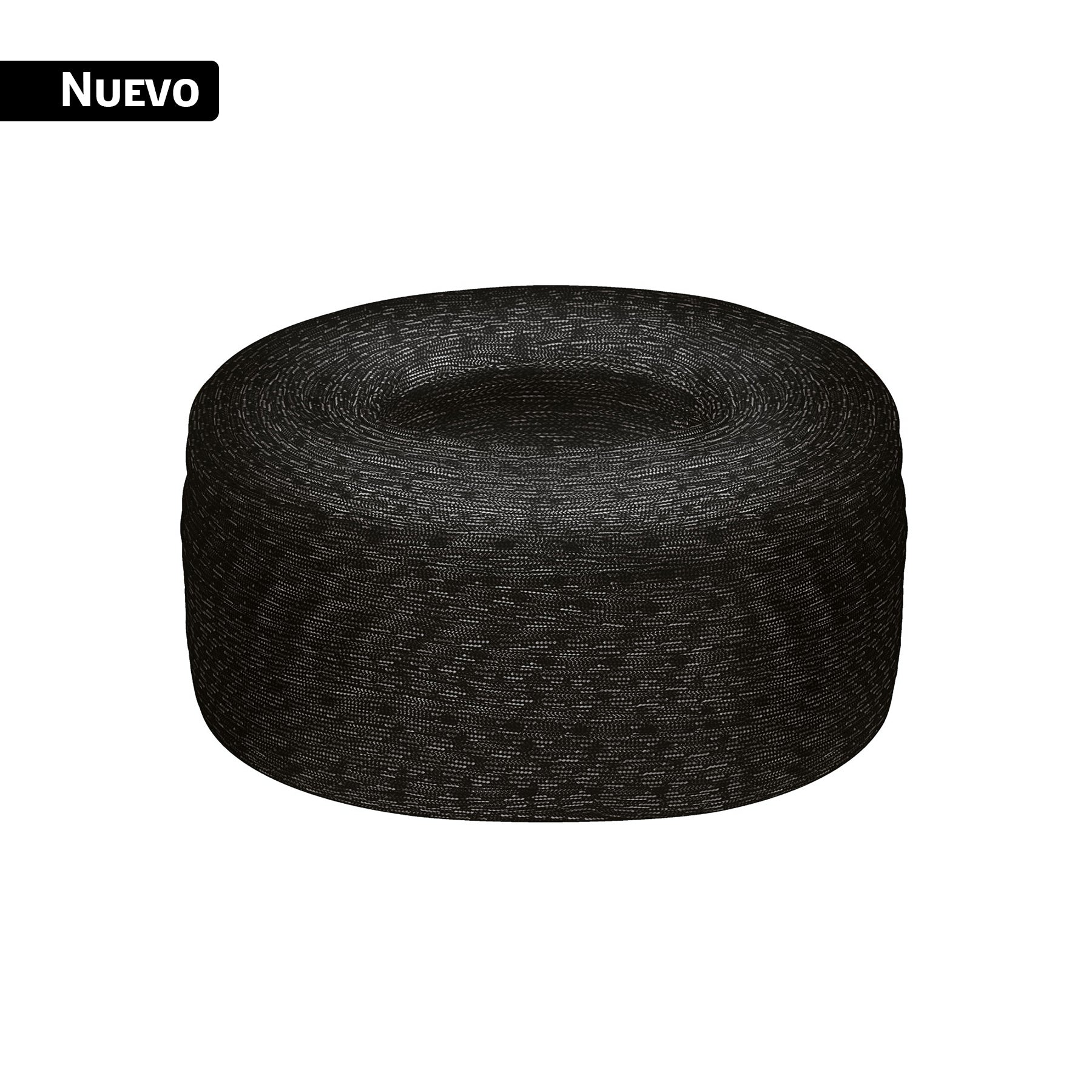 Piola de nylon paracord de 4mm, rollo, negro, 1kg, FIERO
