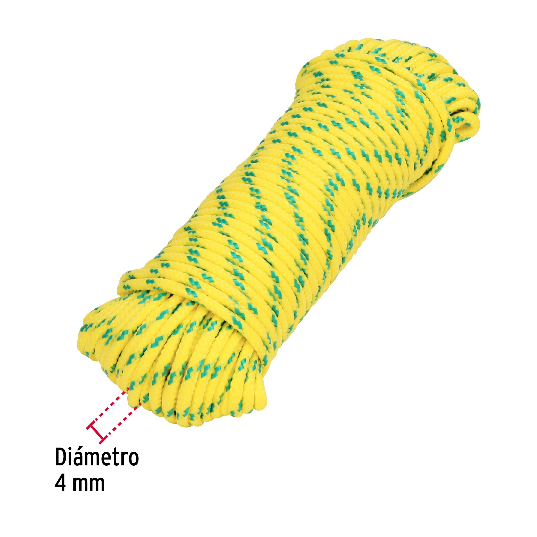 Piola de polipropileno trenzada de 4mm x 30m en madeja