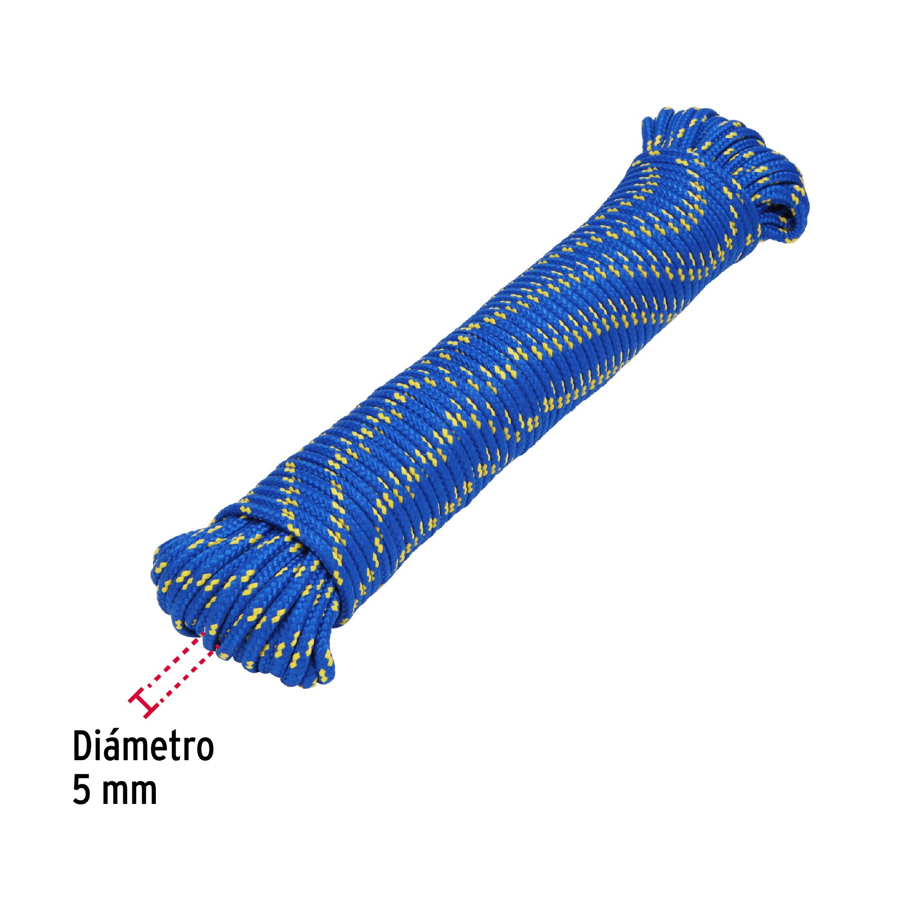 Piola de polipropileno trenzada de 5mm x 30m en madeja