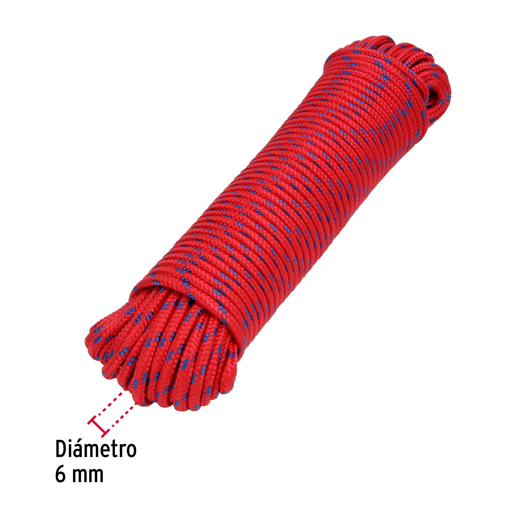 Piola de polipropileno trenzada de 6mm x 30m en madeja