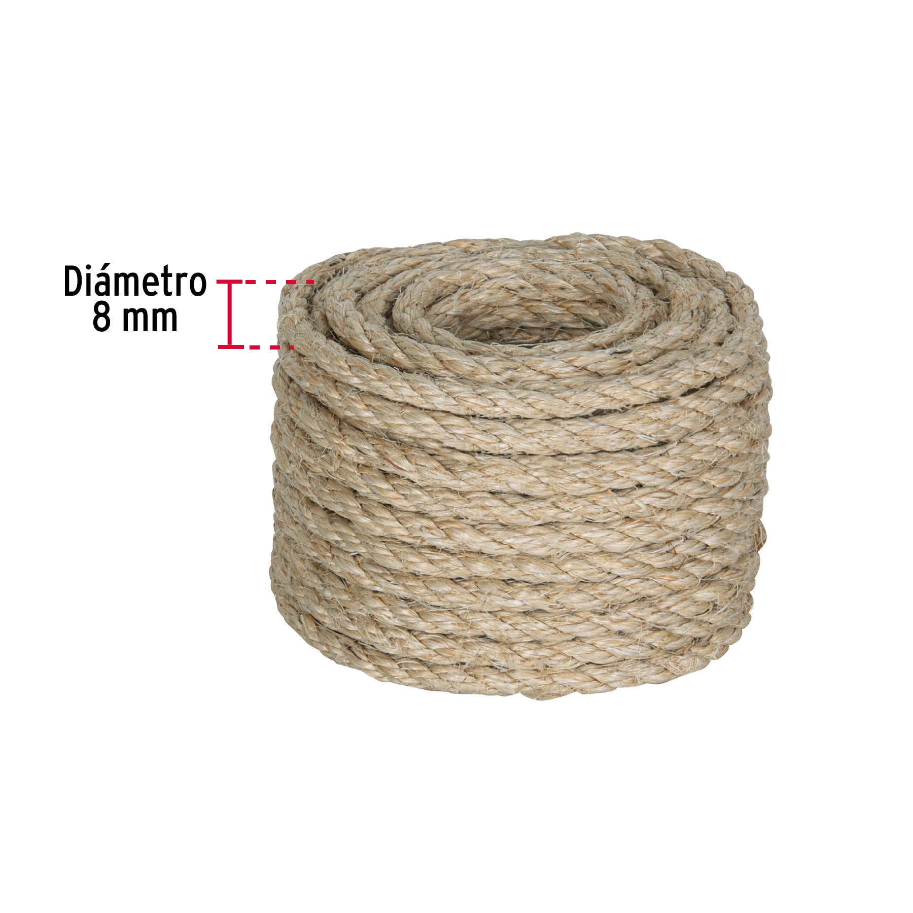 Piola de Sisal (henequén) de 8 mm x 15 m natural, FIERO