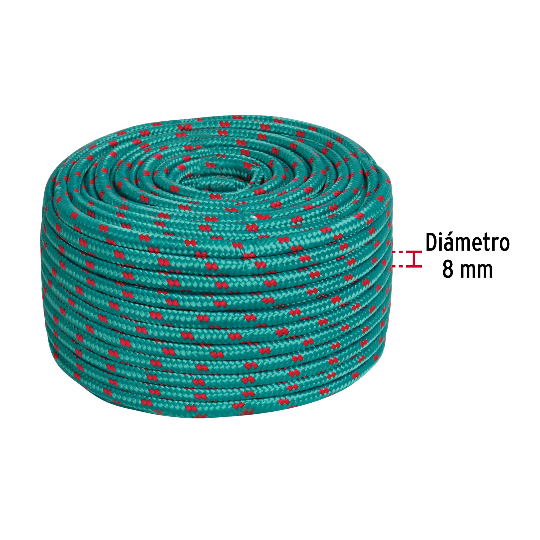 Piola de Polipropileno trenzada, multicolor, 8mm, 1 Kg