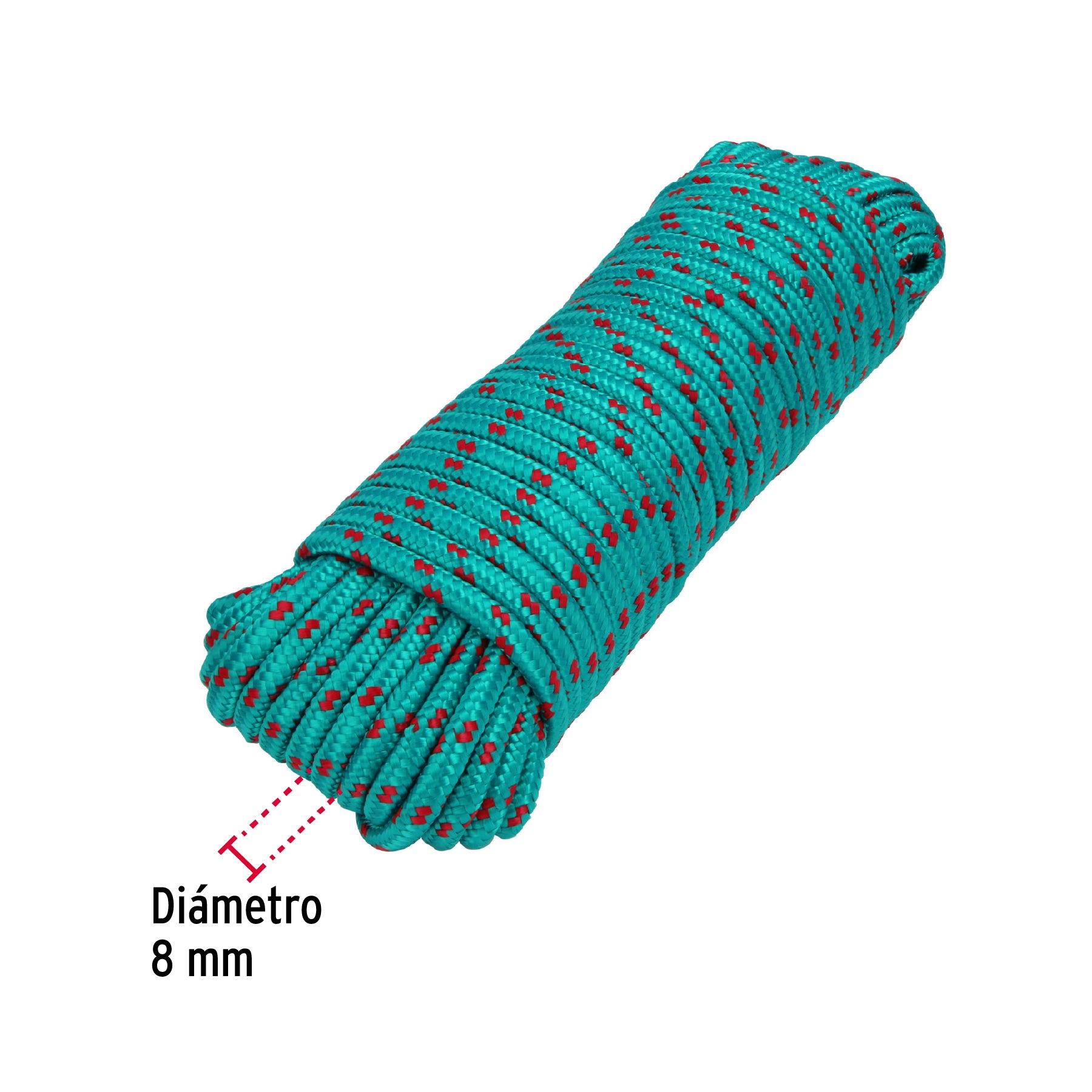 Piola de polipropileno trenzada de 8mm x 30m en madeja